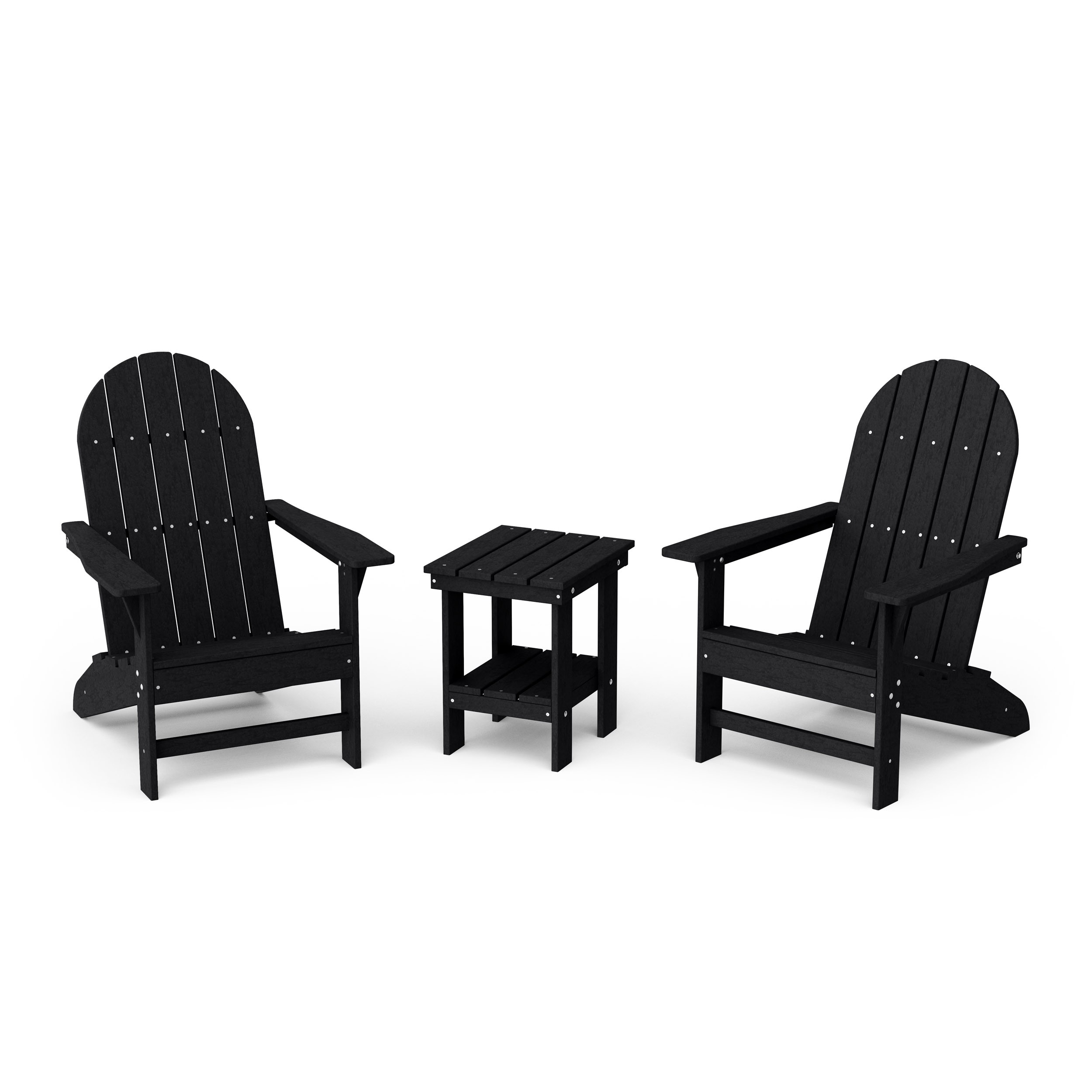 Freedom 3-Piece Traditional Adirondack Set with Side Table
