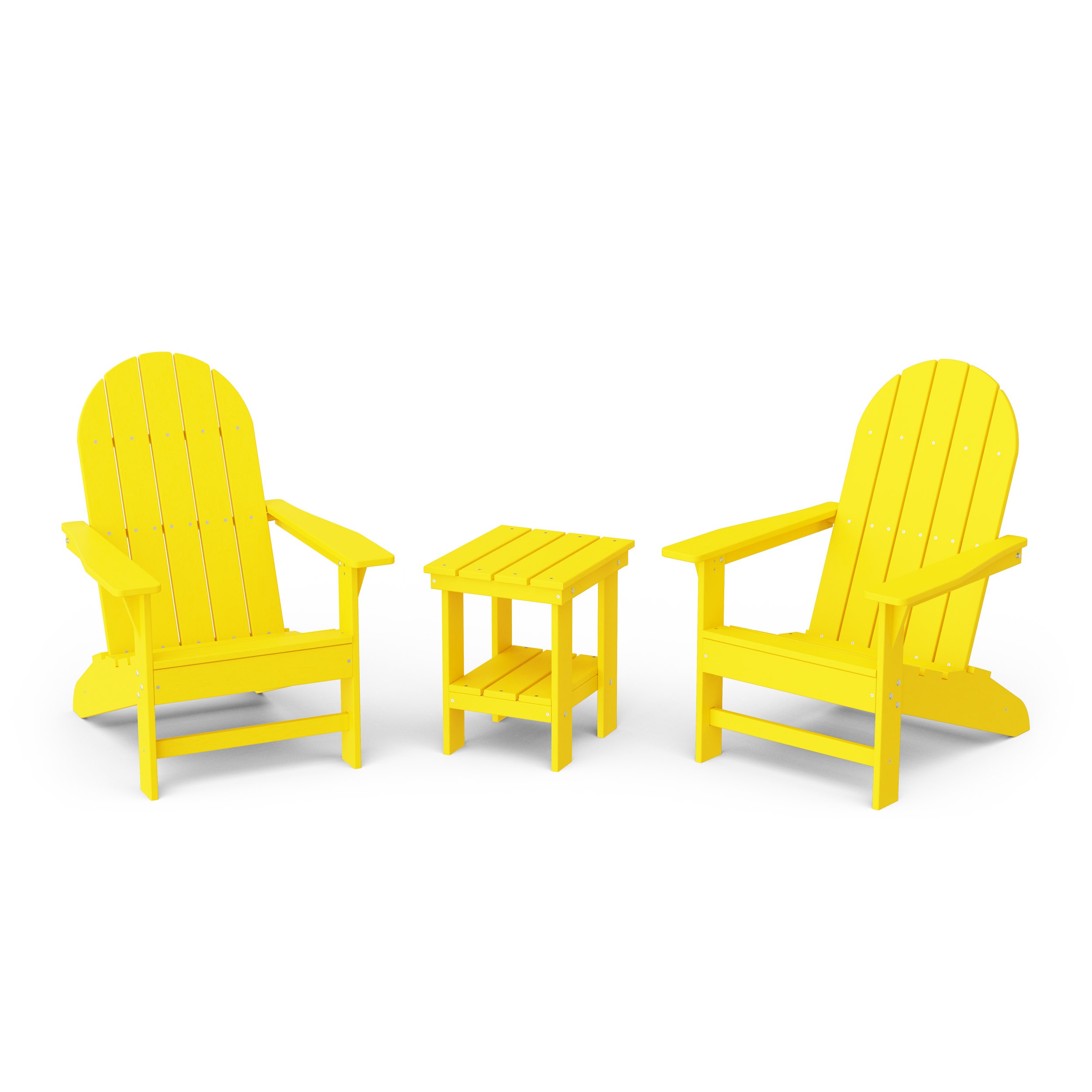 Freedom 3-Piece Traditional Adirondack Set with Side Table