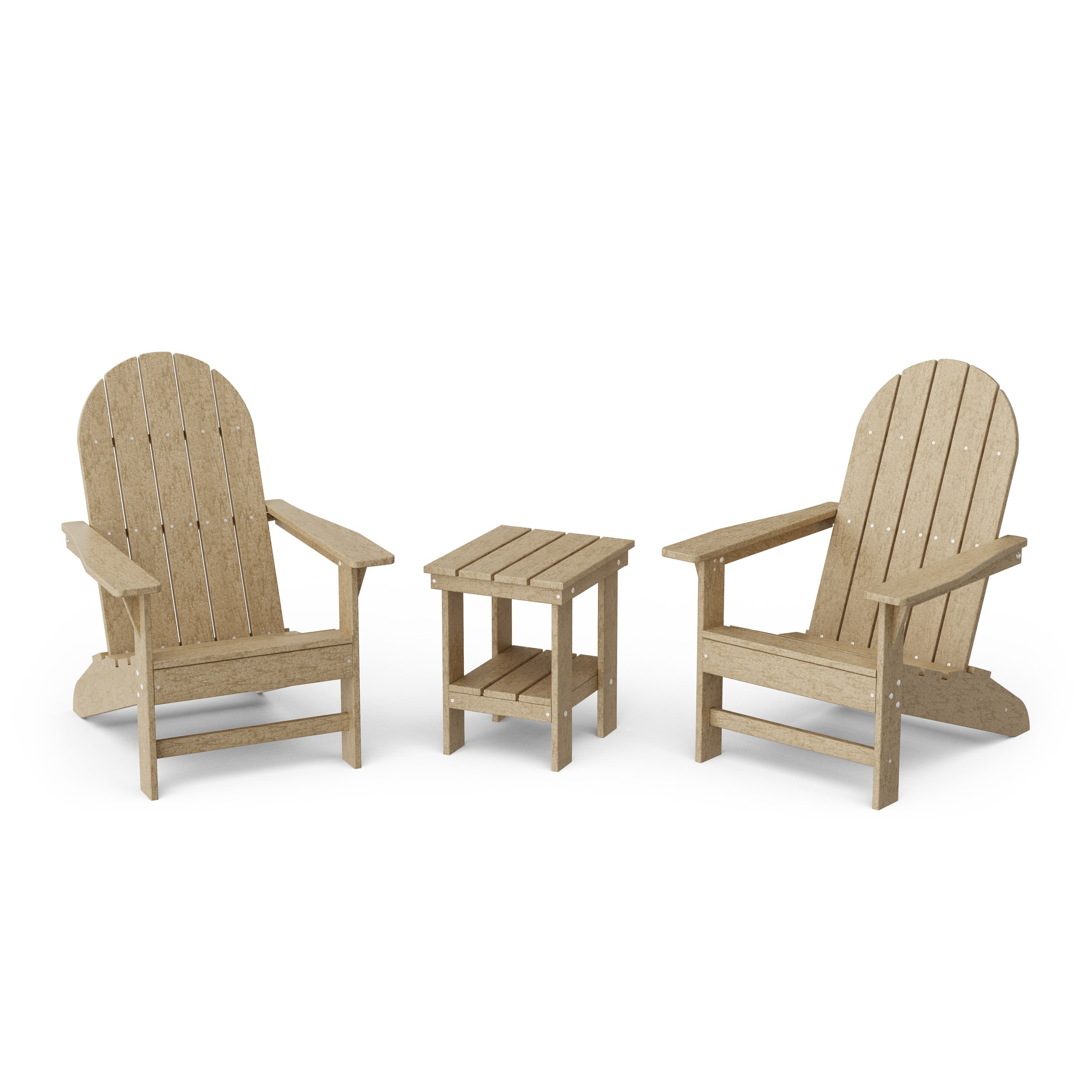 Freedom 3-Piece Traditional Adirondack Set with Side Table