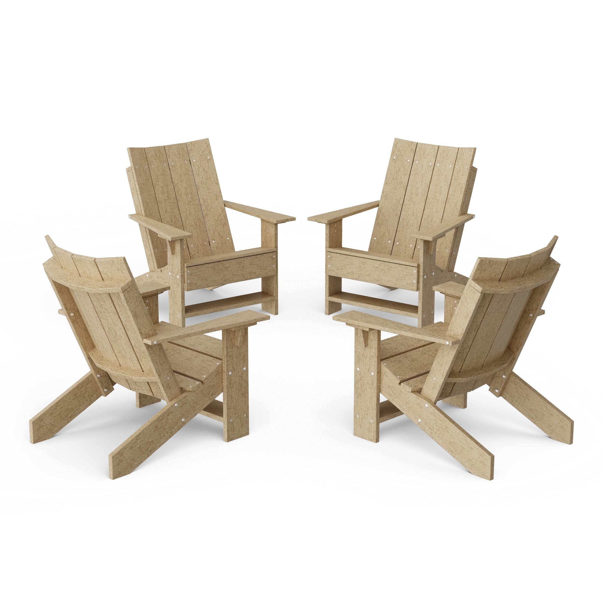 Contemporary Modern Adirondack Chairs Set of 4