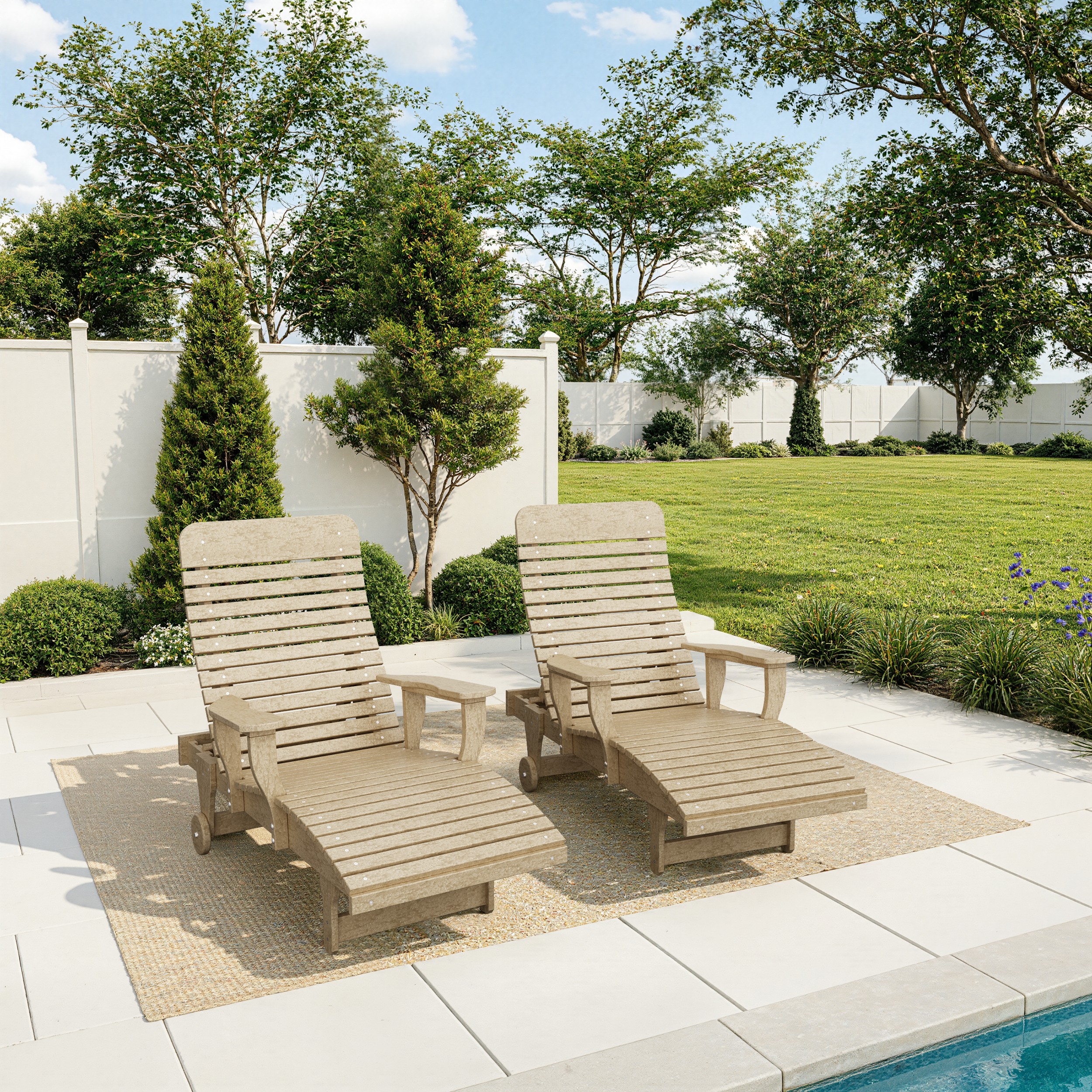 Signature Chaise Lounge with Arms Set of 2