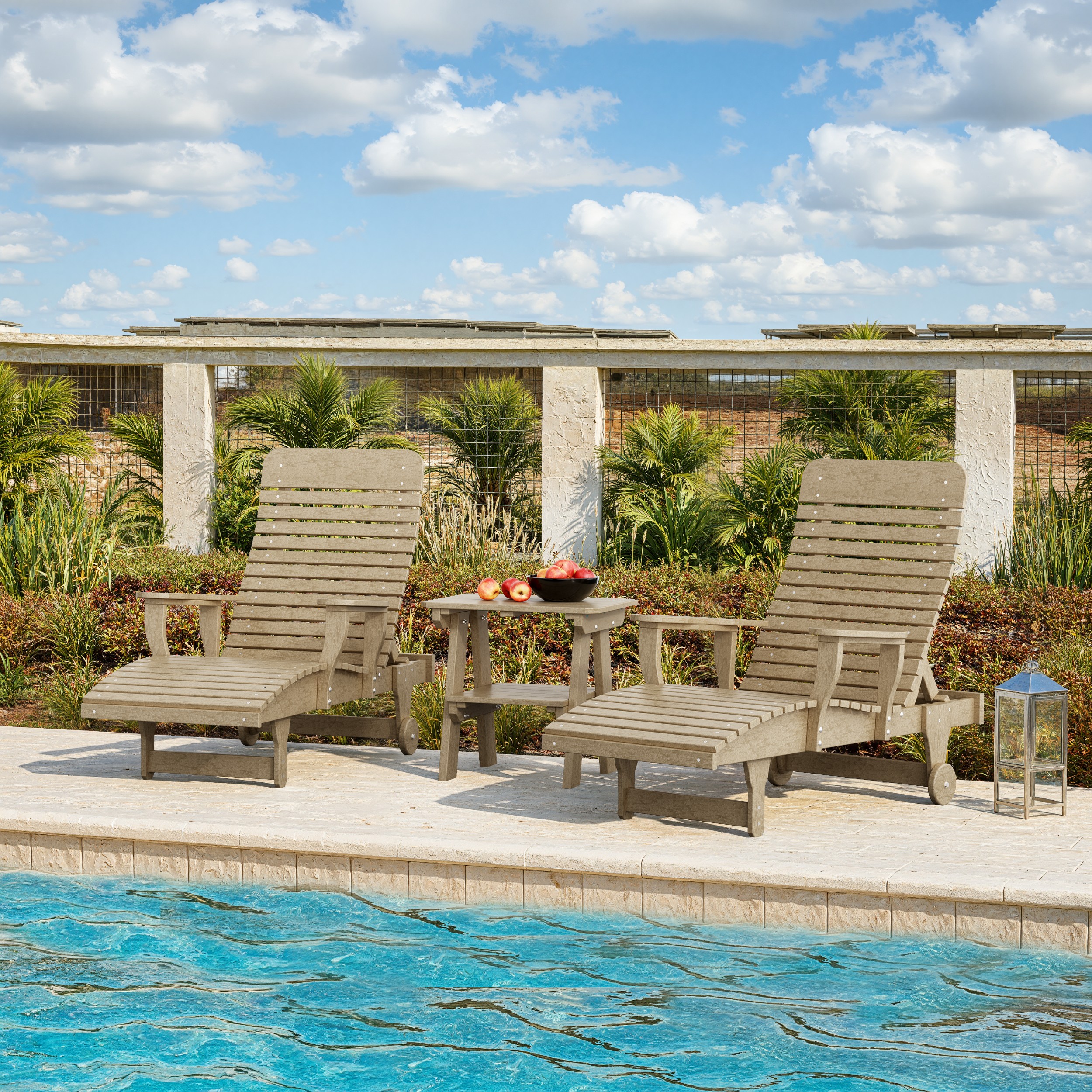 Signature 3-Piece Chaise Lounge with Arms Set