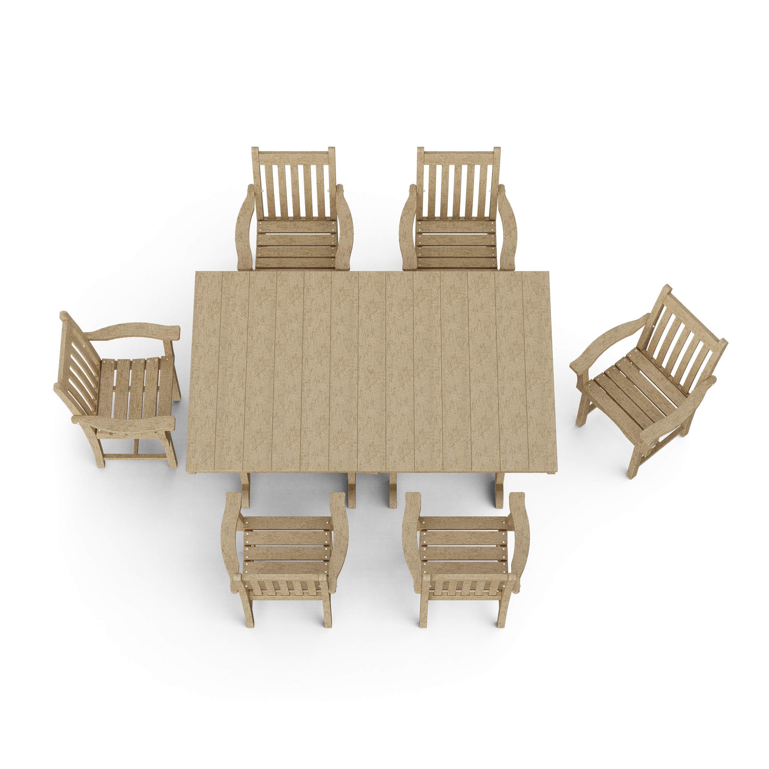 Classic 7-Piece Arm Chair Rectangular Dining Set