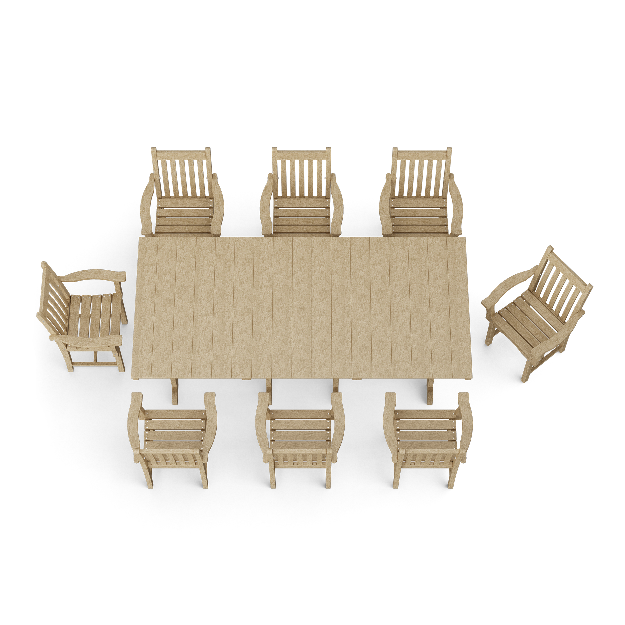 Classic 9-Piece Arm Chair Rectangular Dining Set