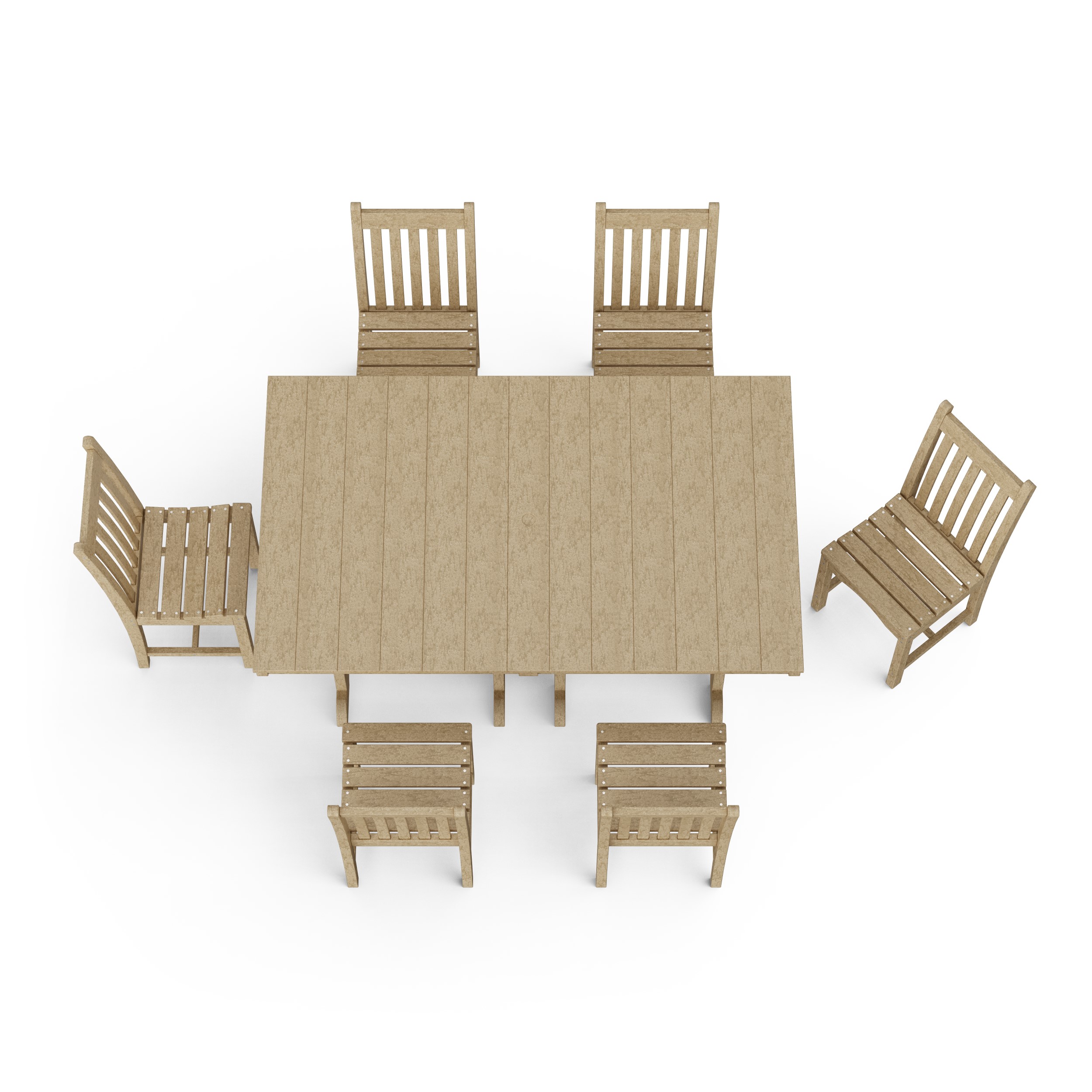 Classic 7-Piece Side Chair Rectangular Dining Set