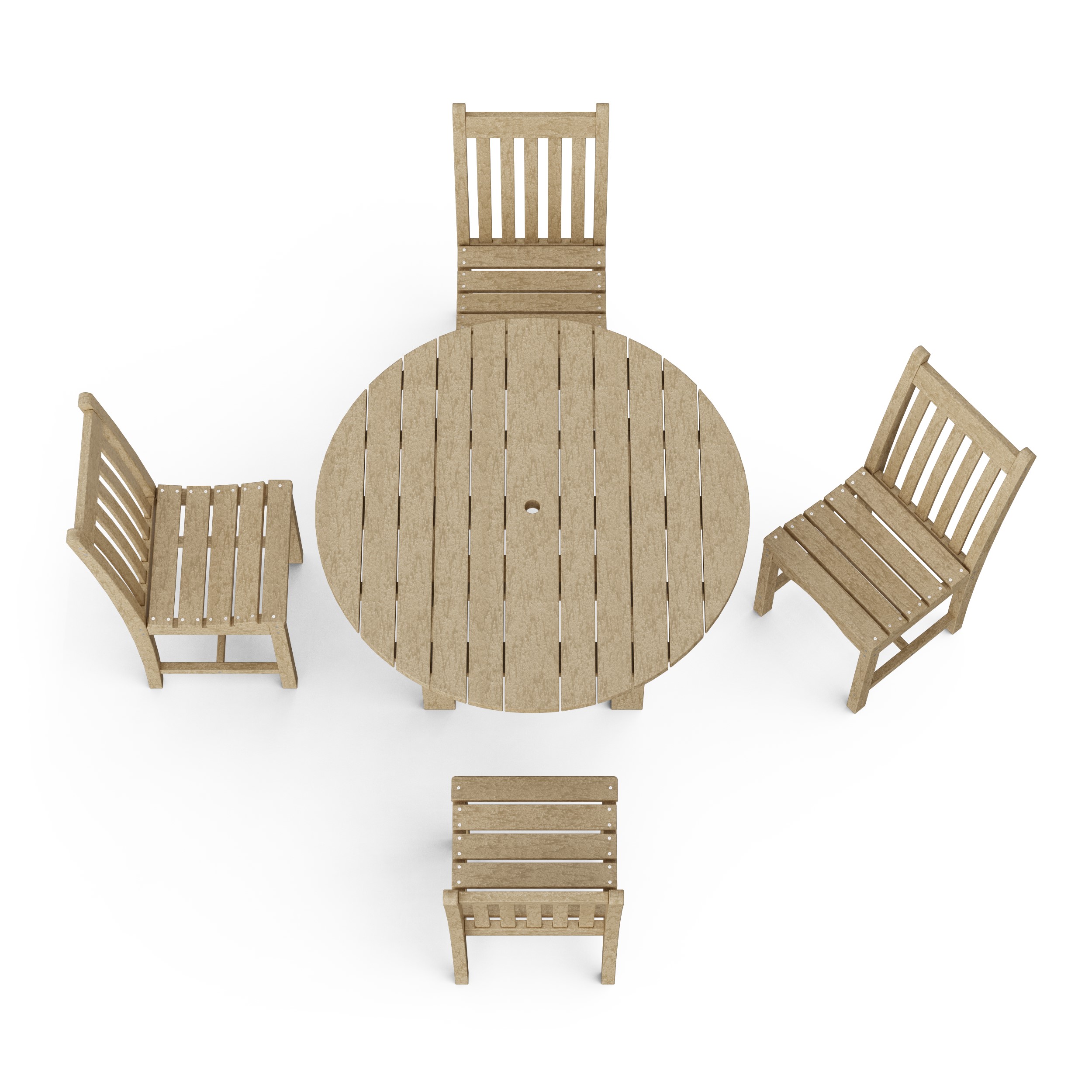 Classic 5-Piece Side Chair Round Dining Set