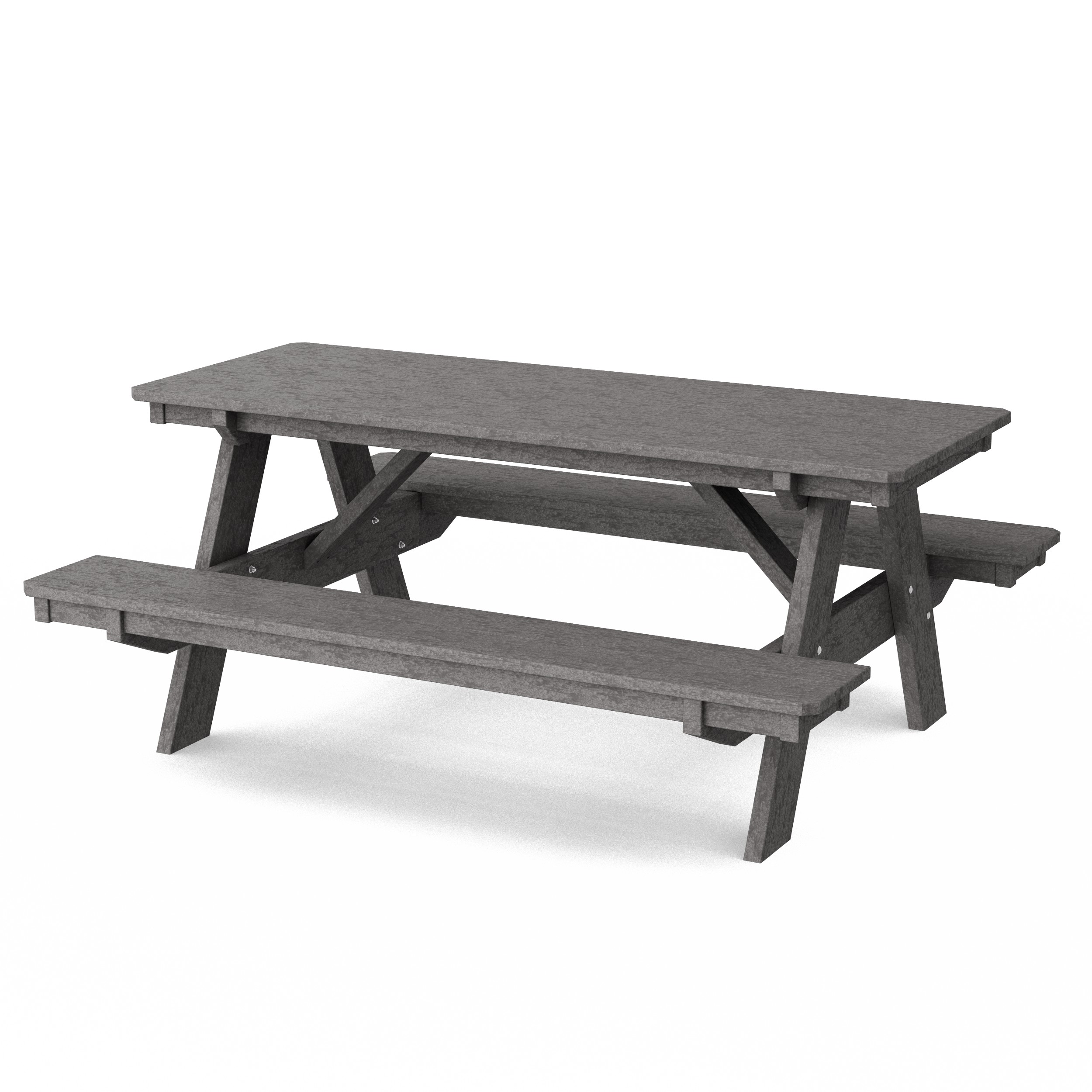 Heritage 72" Picnic Table with Attached Benches