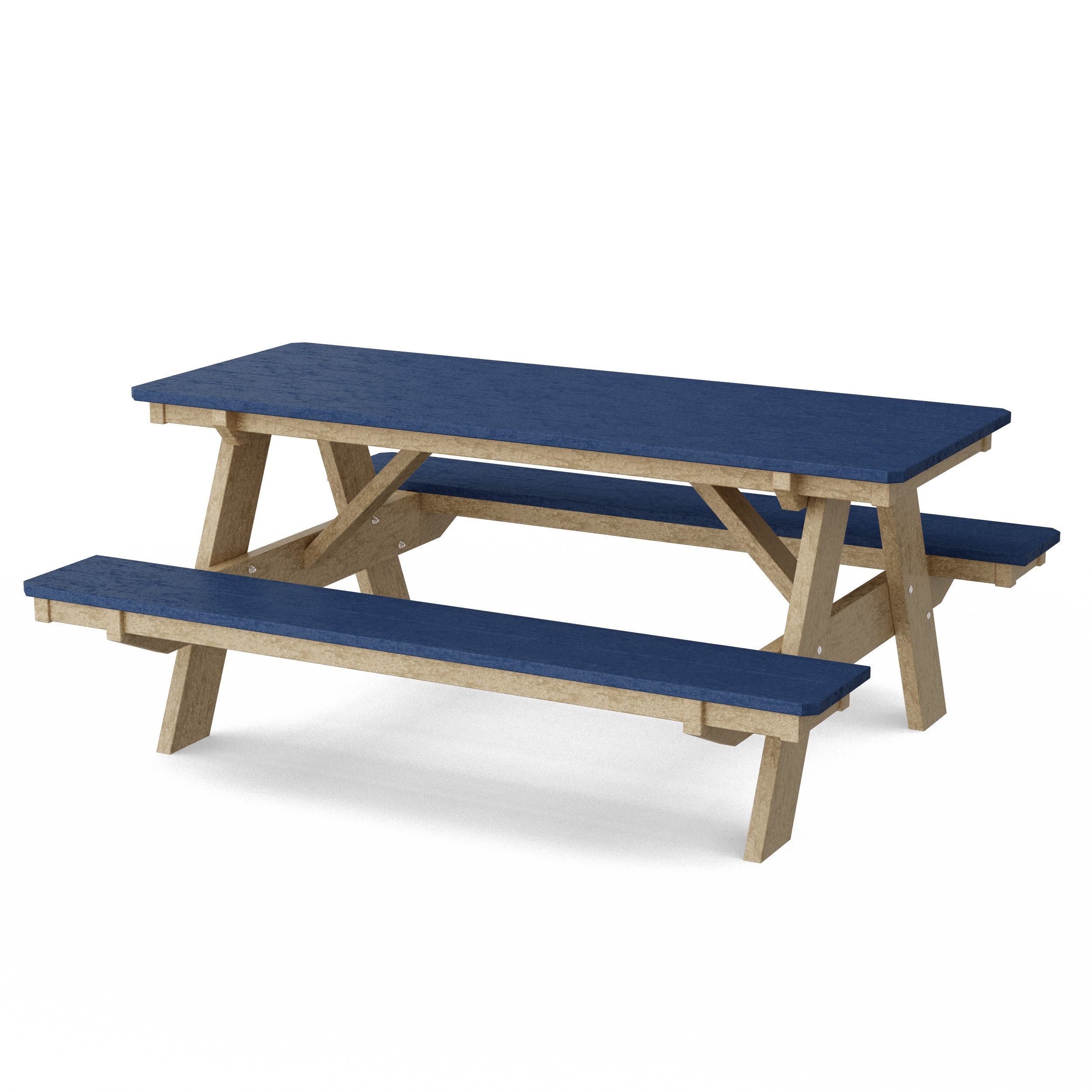 Heritage 72" Picnic Table with Attached Benches