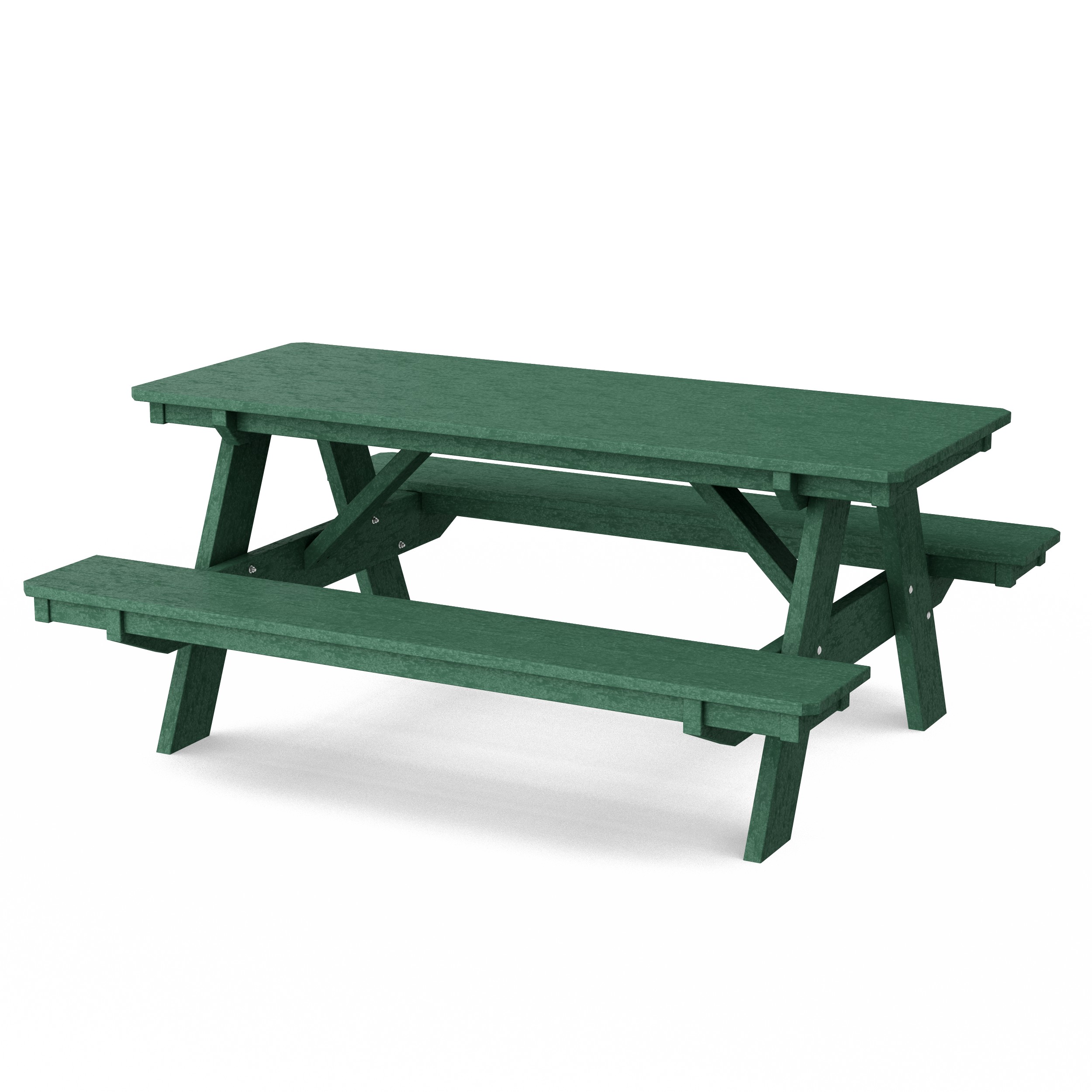 Heritage 72" Picnic Table with Attached Benches