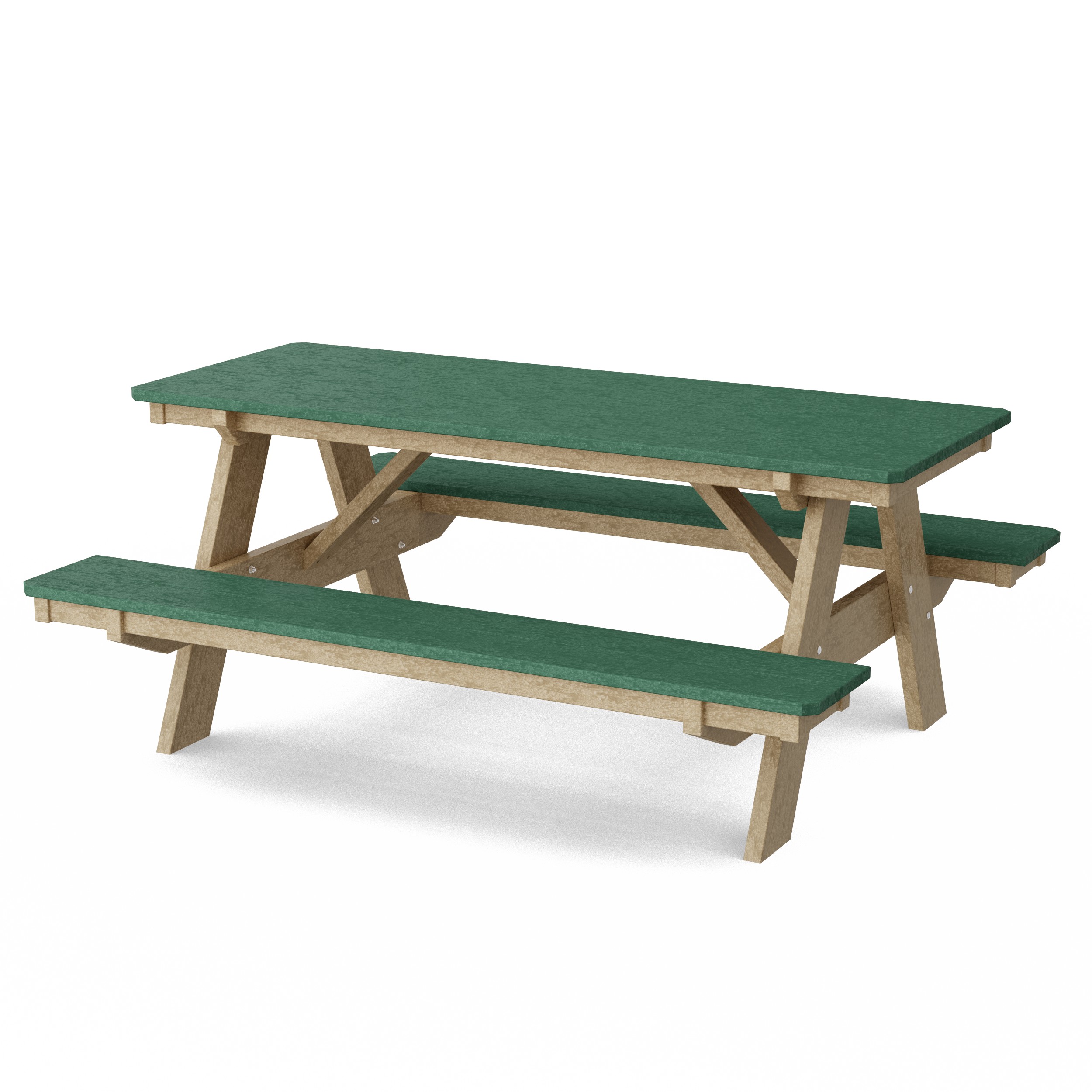 Heritage 72" Picnic Table with Attached Benches