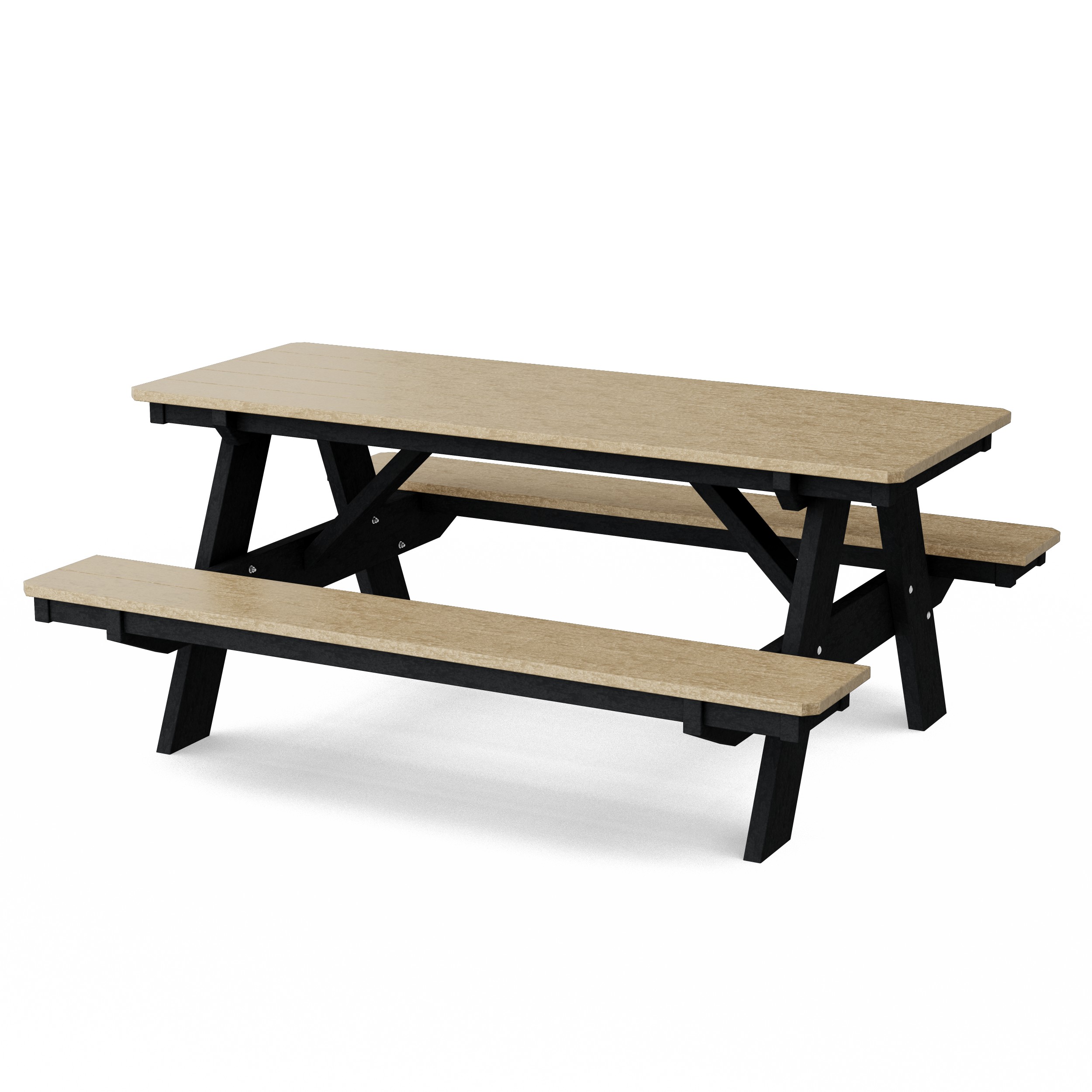 Heritage 72" Picnic Table with Attached Benches