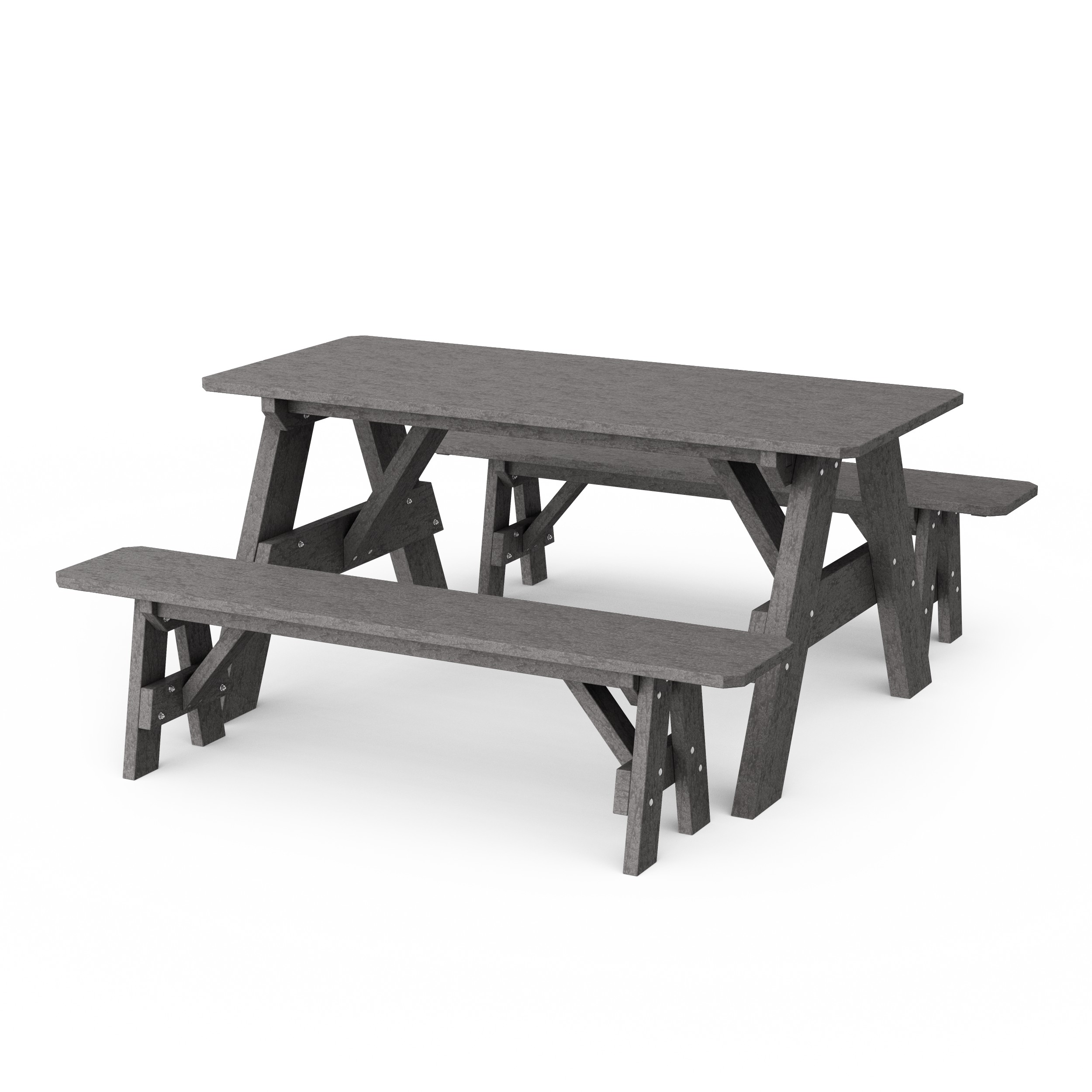 Heritage 72" Picnic Table with Detached Benches