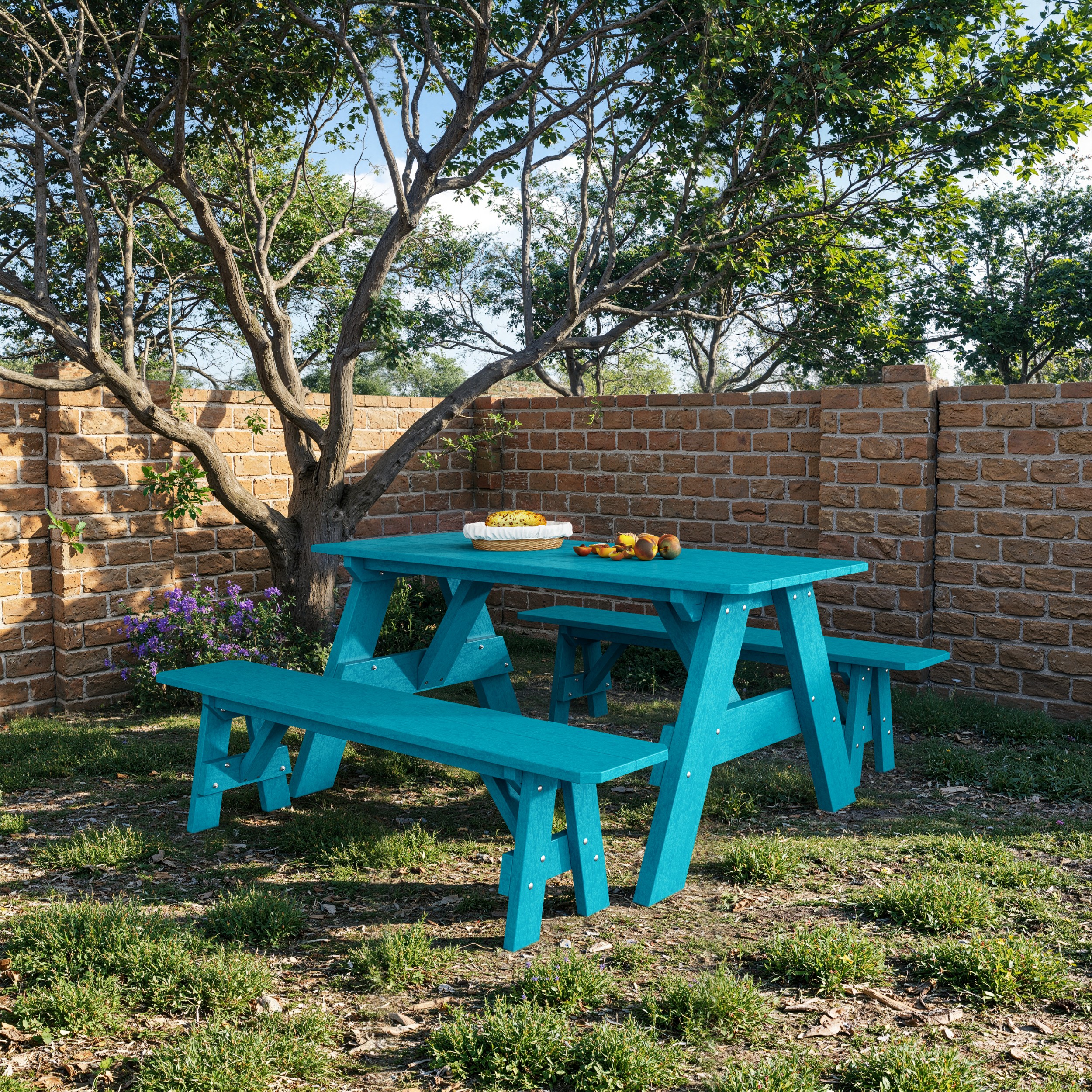 Heritage 72" Picnic Table with Detached Benches