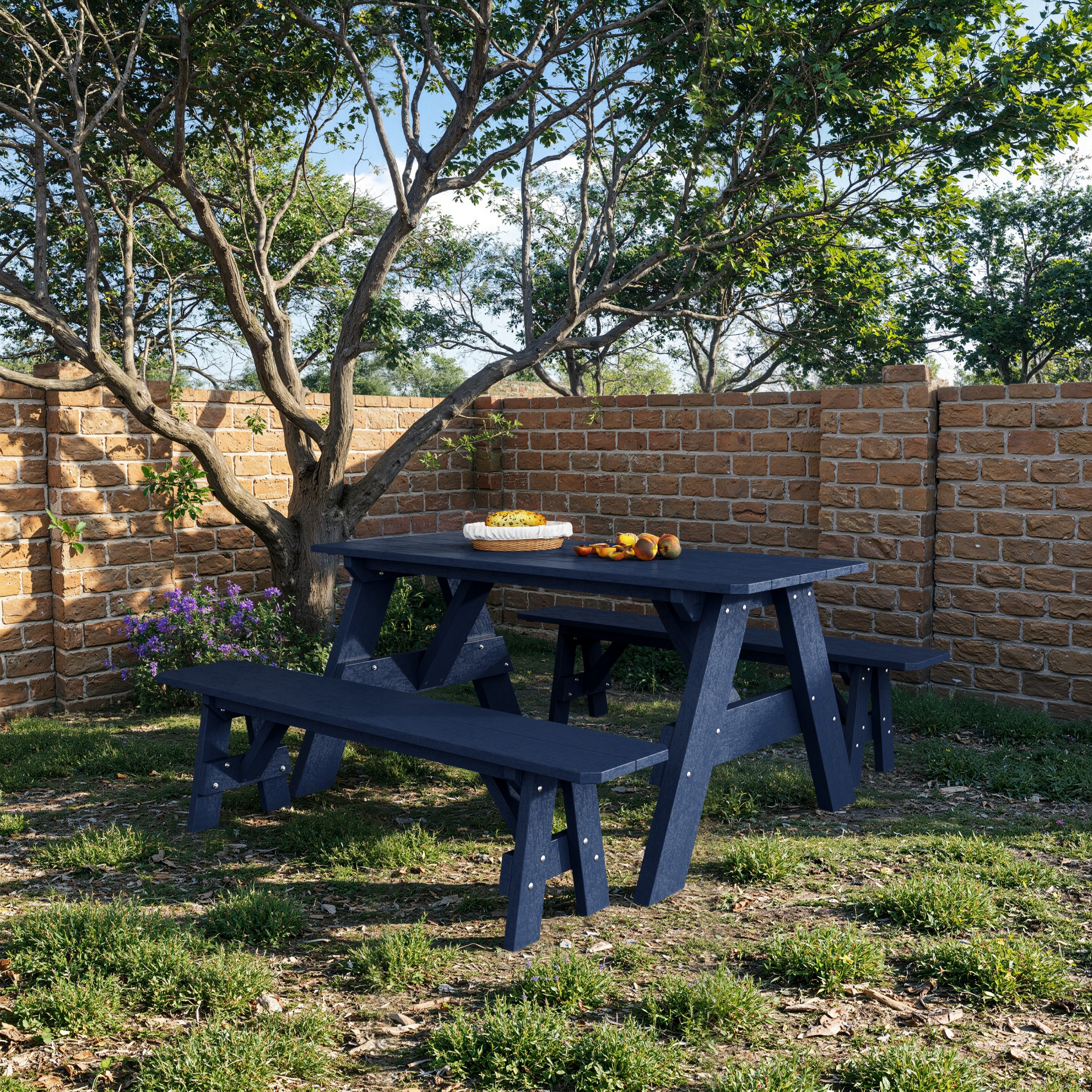 Heritage 72" Picnic Table with Detached Benches