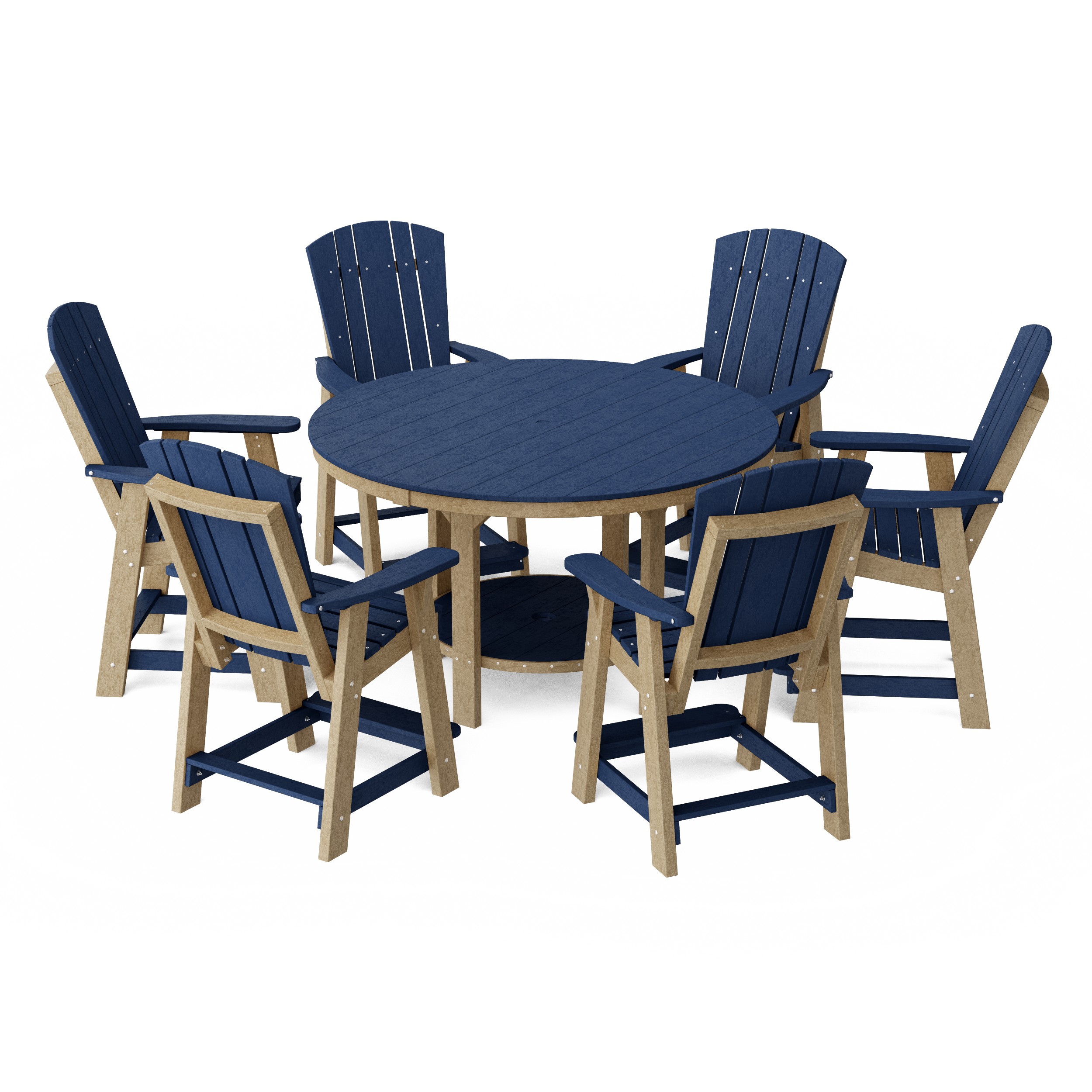 Heritage 7-Piece Round Counter Height Dining Set