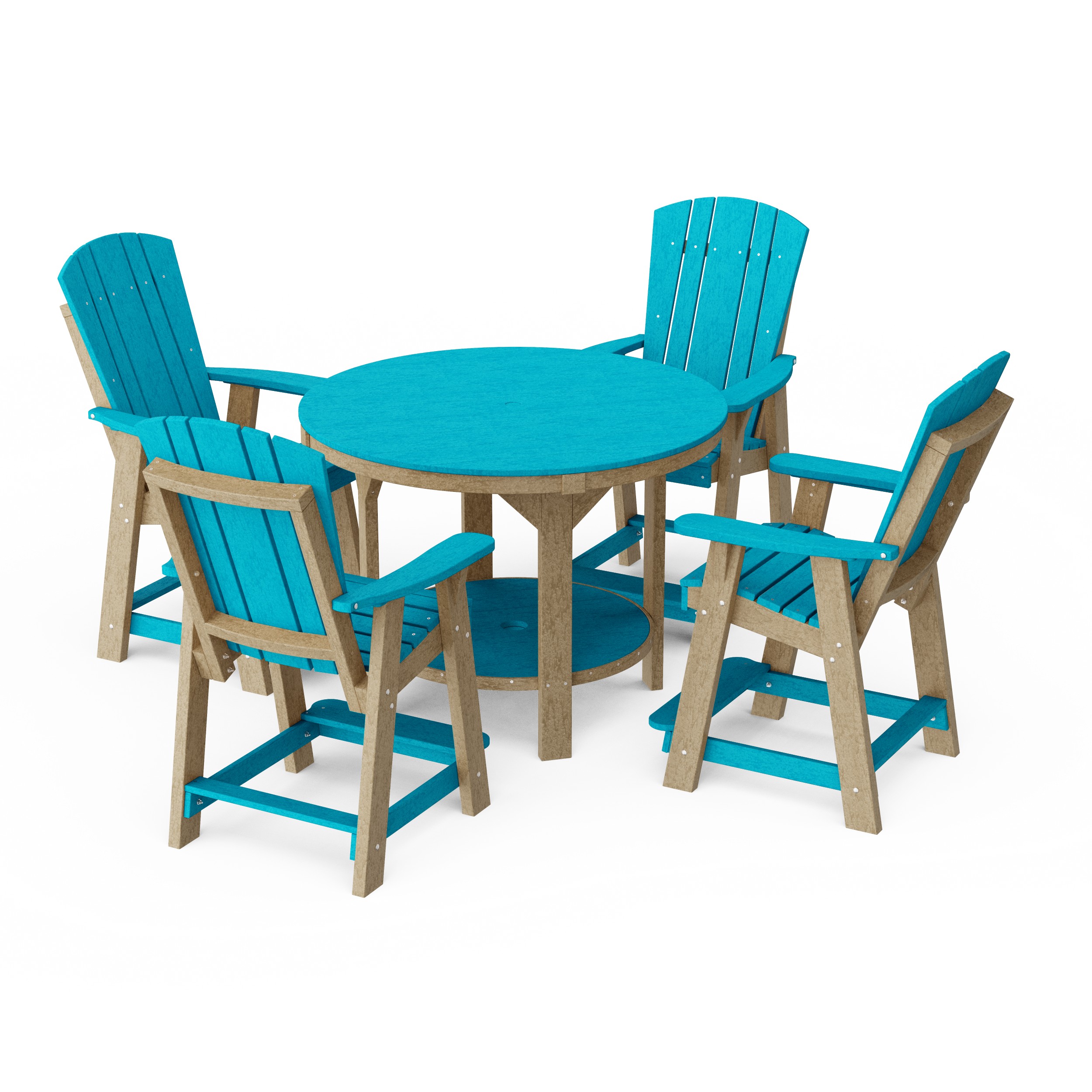 Heritage 5-Piece Round Counter Height Dining Set