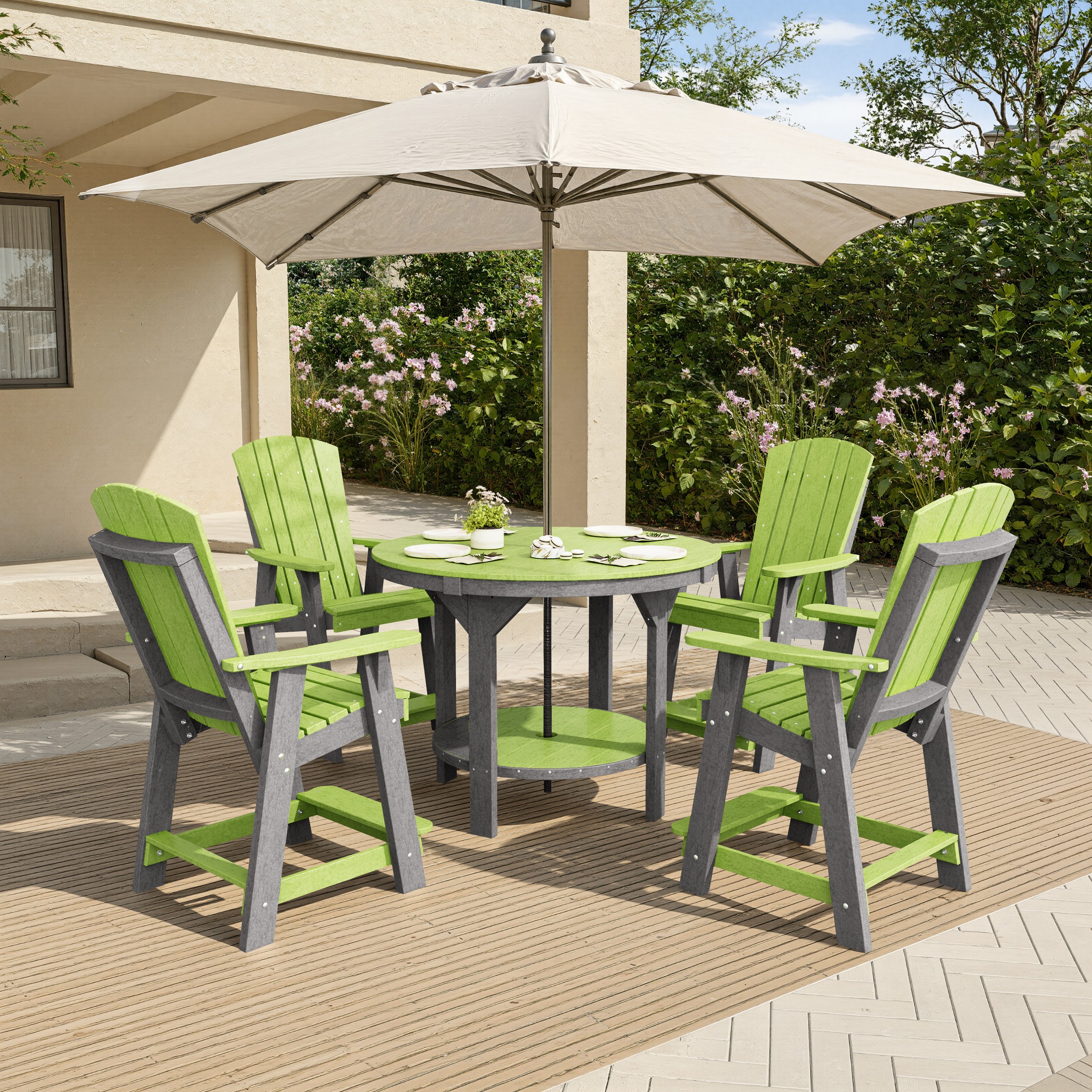 Heritage 5-Piece Round Counter Height Dining Set