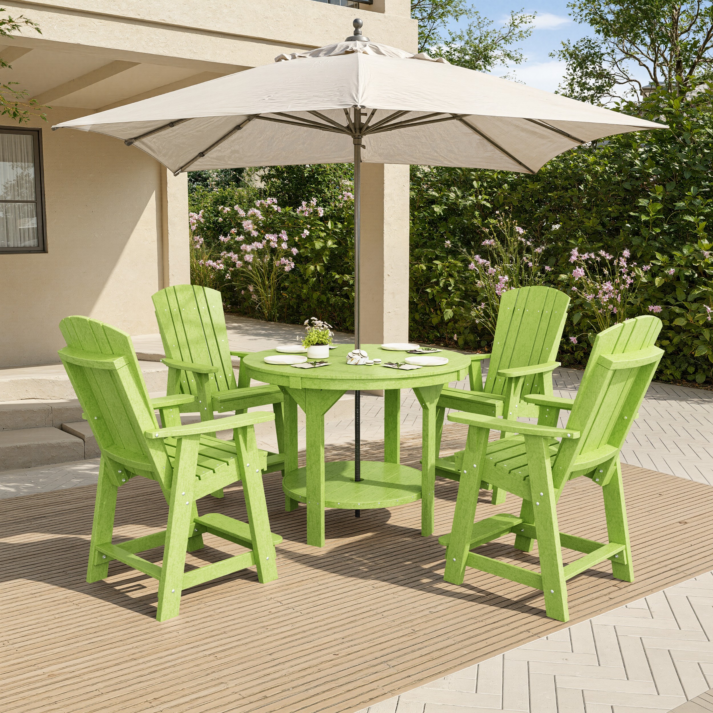 Heritage 5-Piece Round Counter Height Dining Set