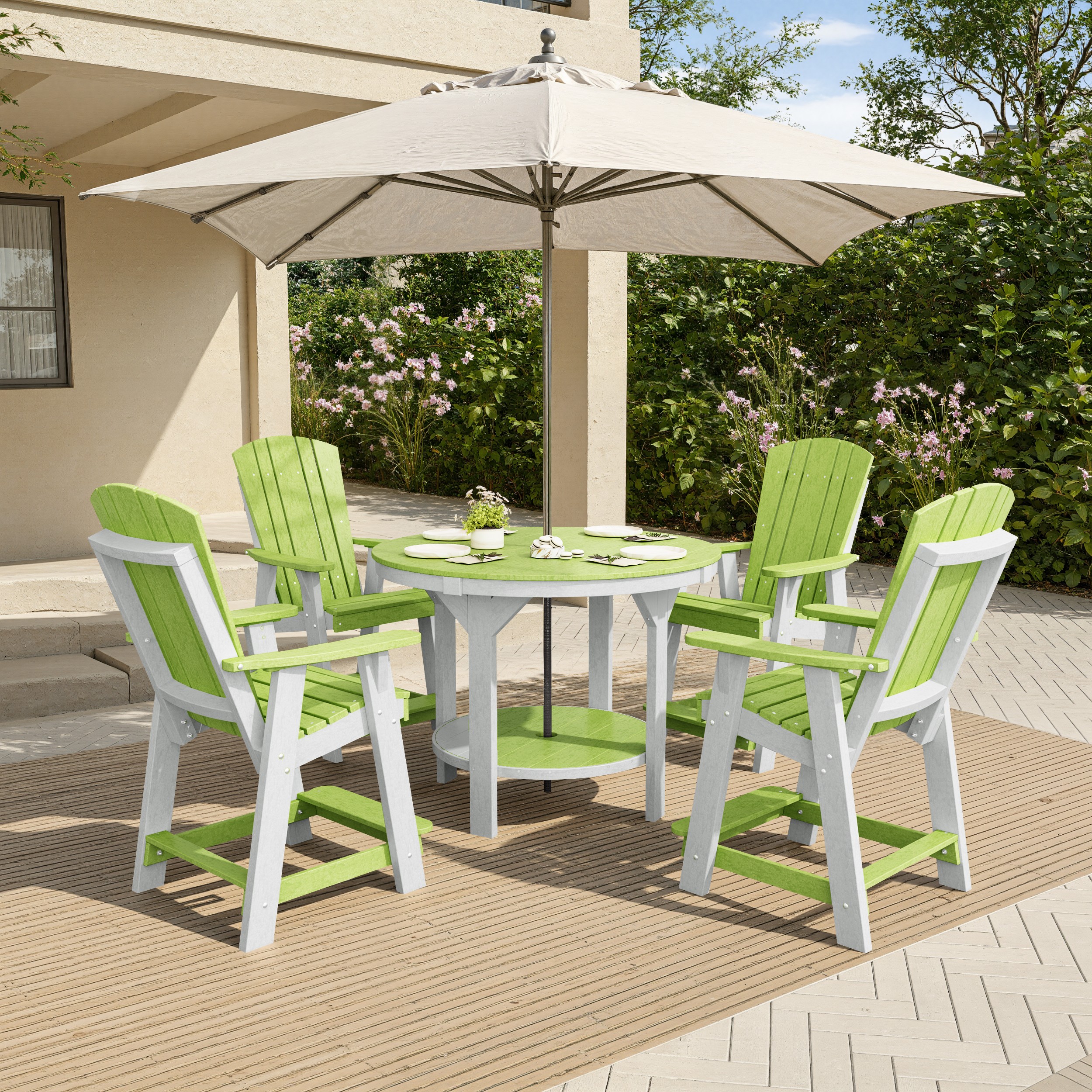 Heritage 5-Piece Round Counter Height Dining Set