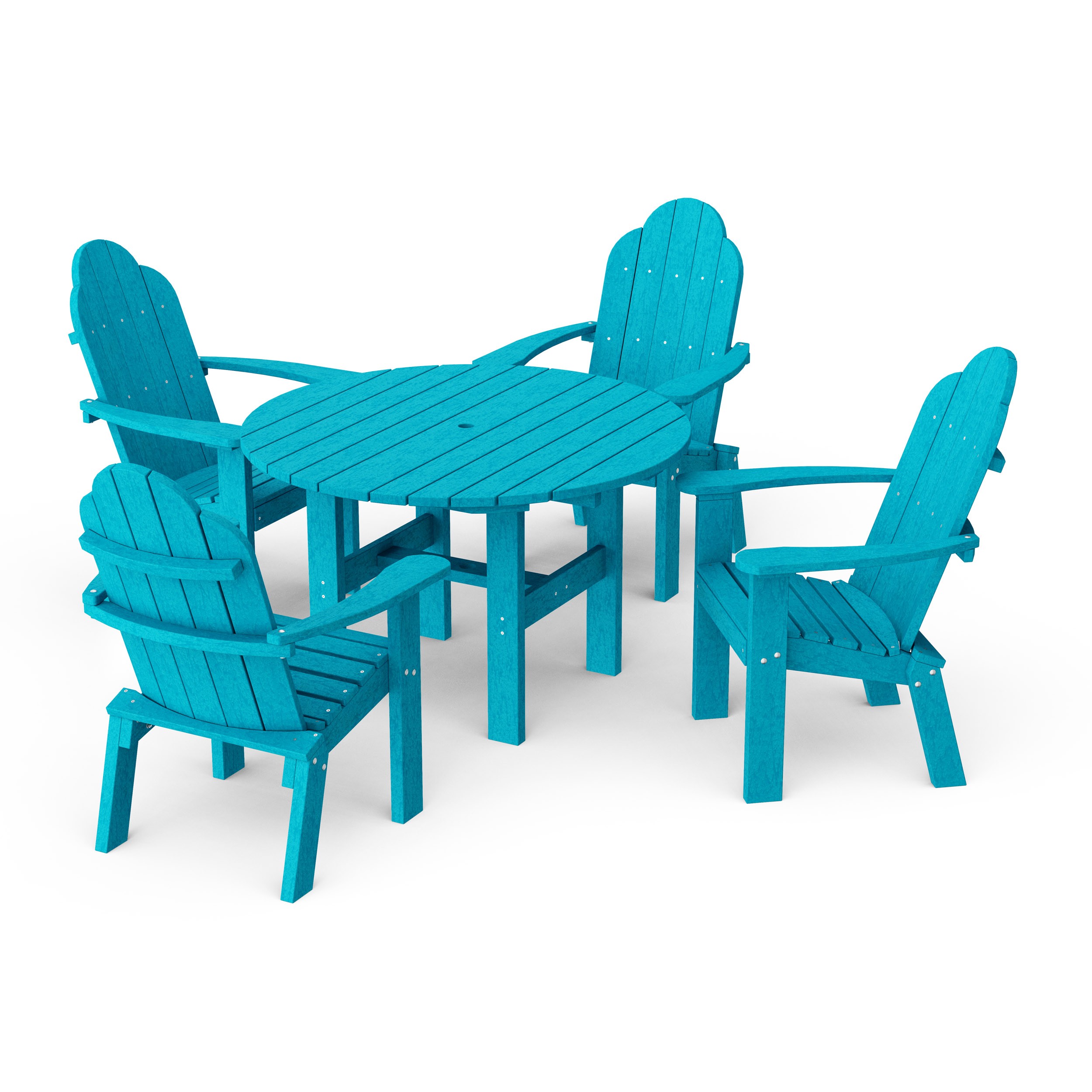 Classic Adirondack 5-Piece Round Dining Set