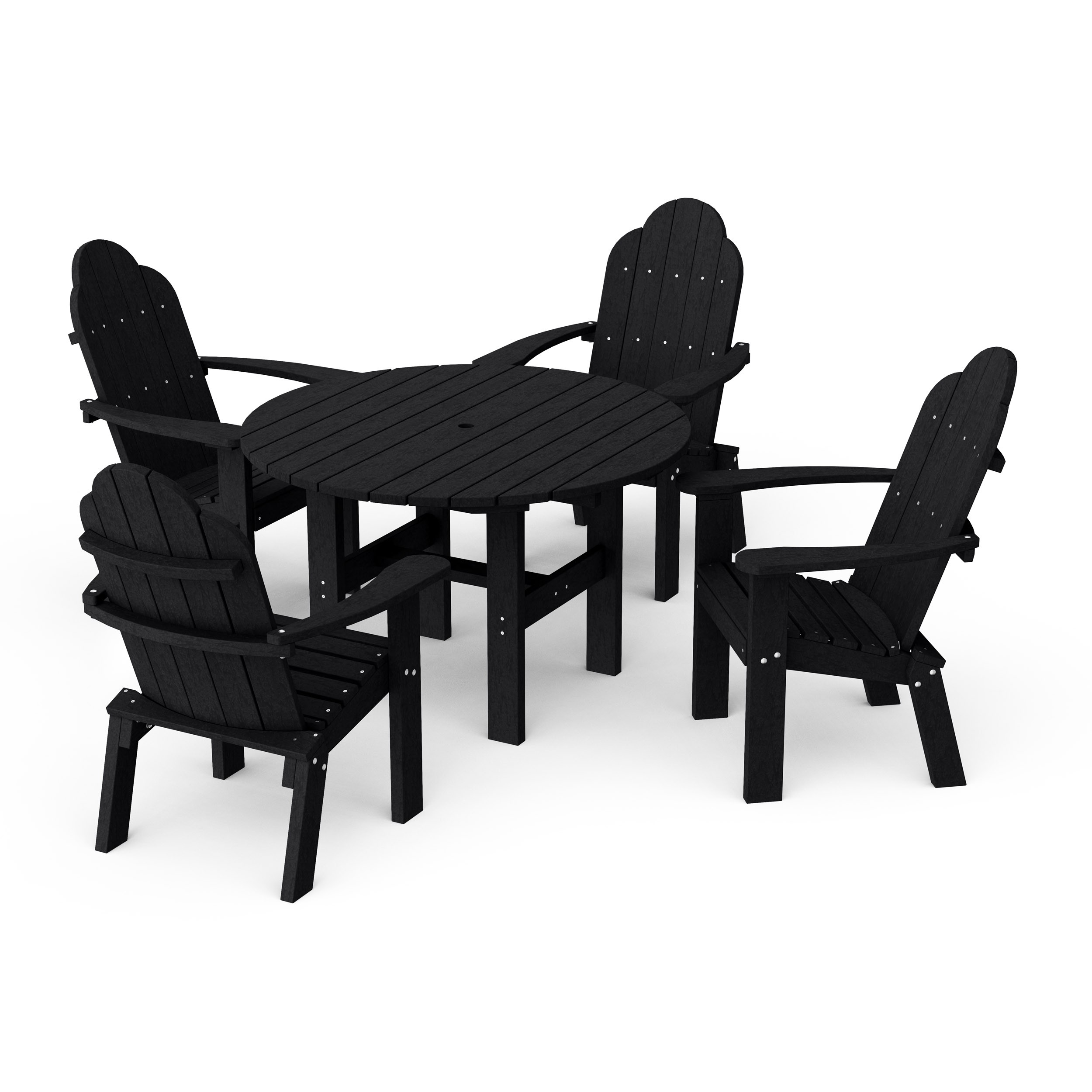 Classic Adirondack 5-Piece Round Dining Set