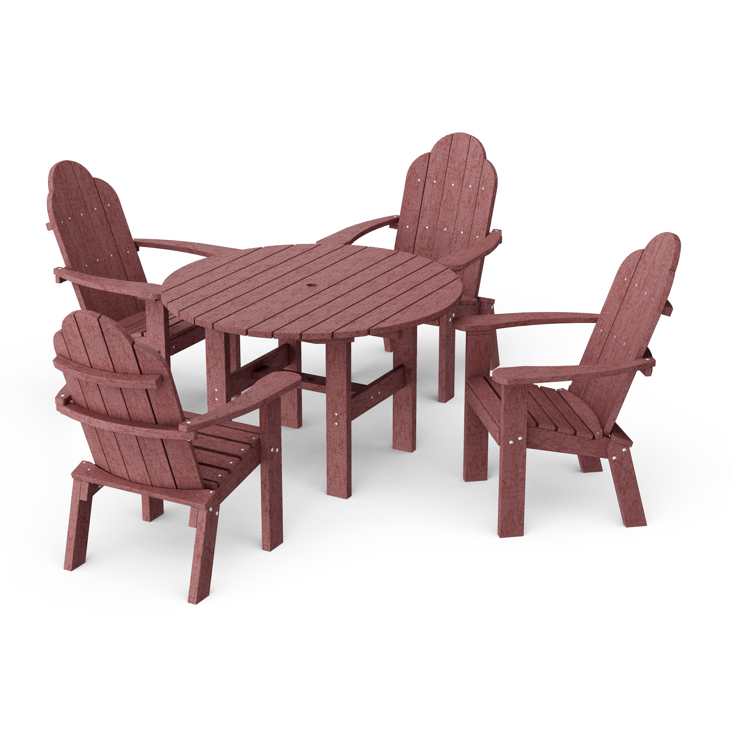 Classic Adirondack 5-Piece Round Dining Set