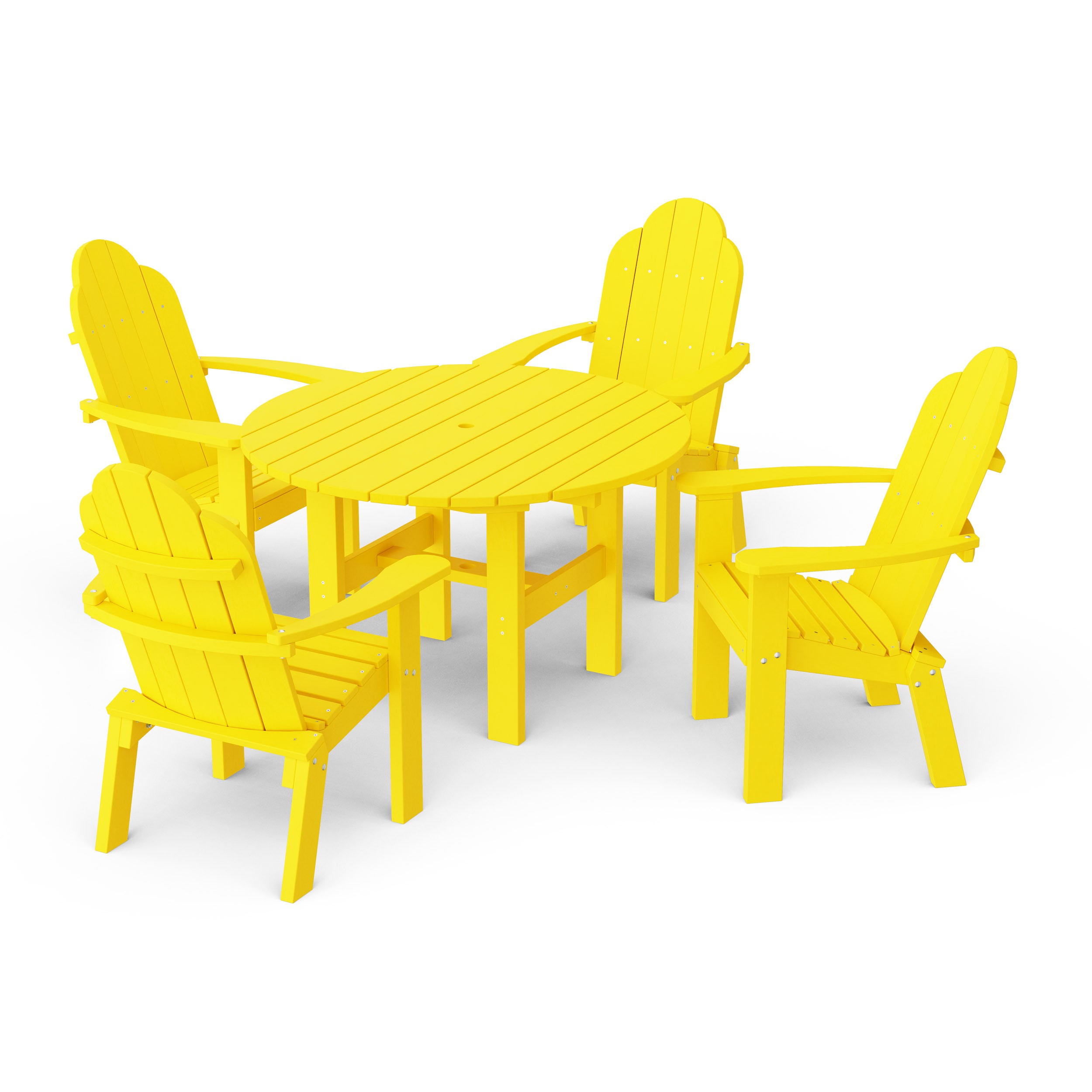 Classic Adirondack 5-Piece Round Dining Set