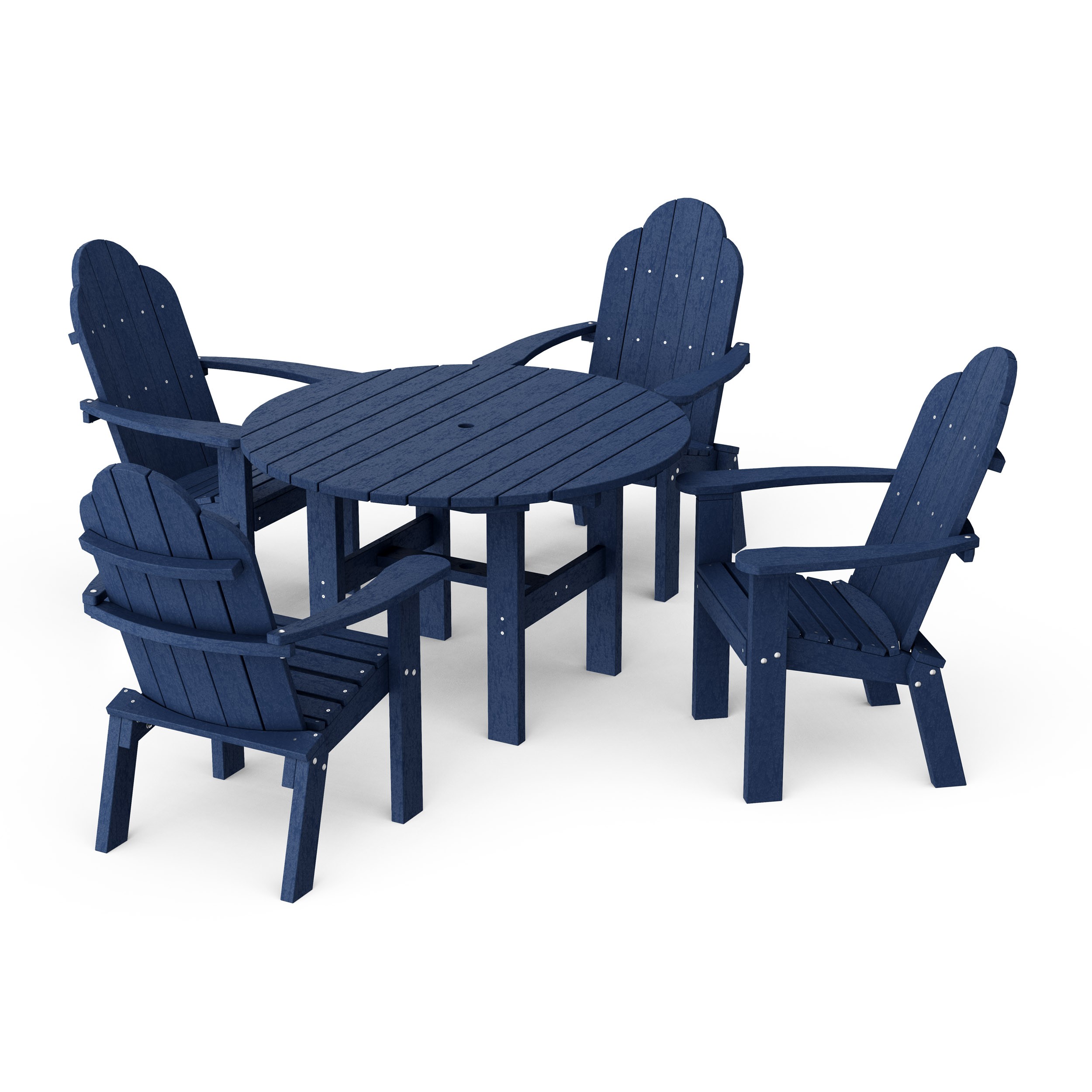 Classic Adirondack 5-Piece Round Dining Set