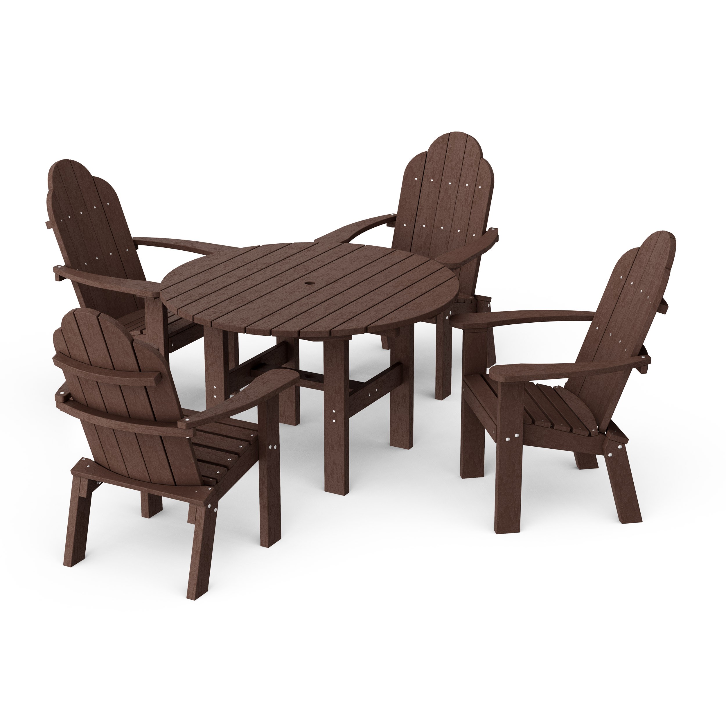 Classic Adirondack 5-Piece Round Dining Set