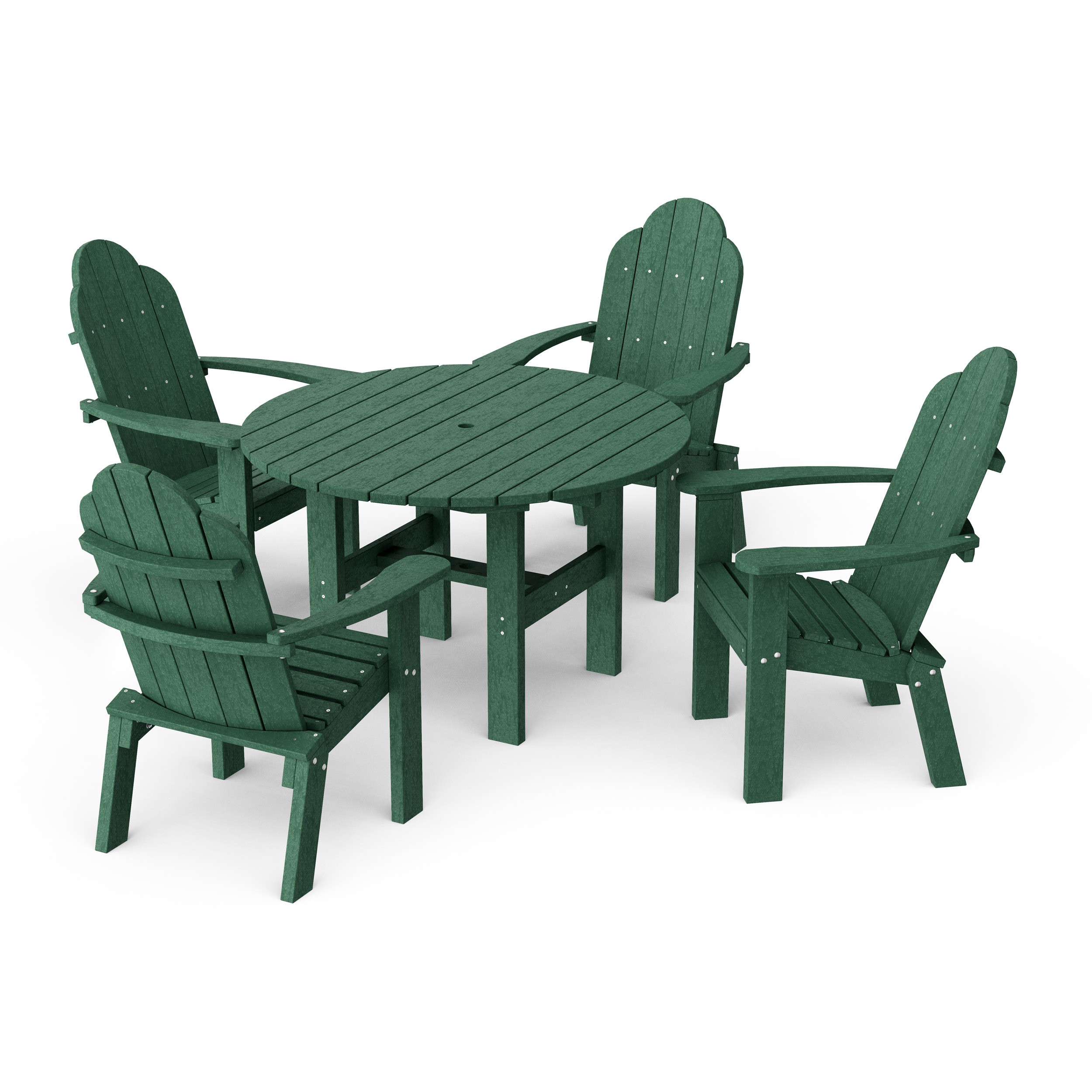 Classic Adirondack 5-Piece Round Dining Set