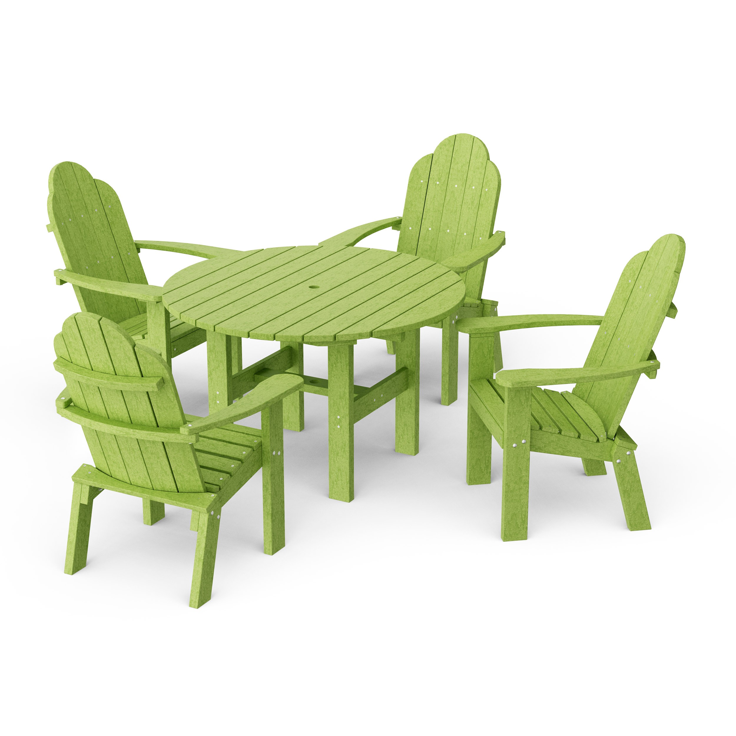 Classic Adirondack 5-Piece Round Dining Set