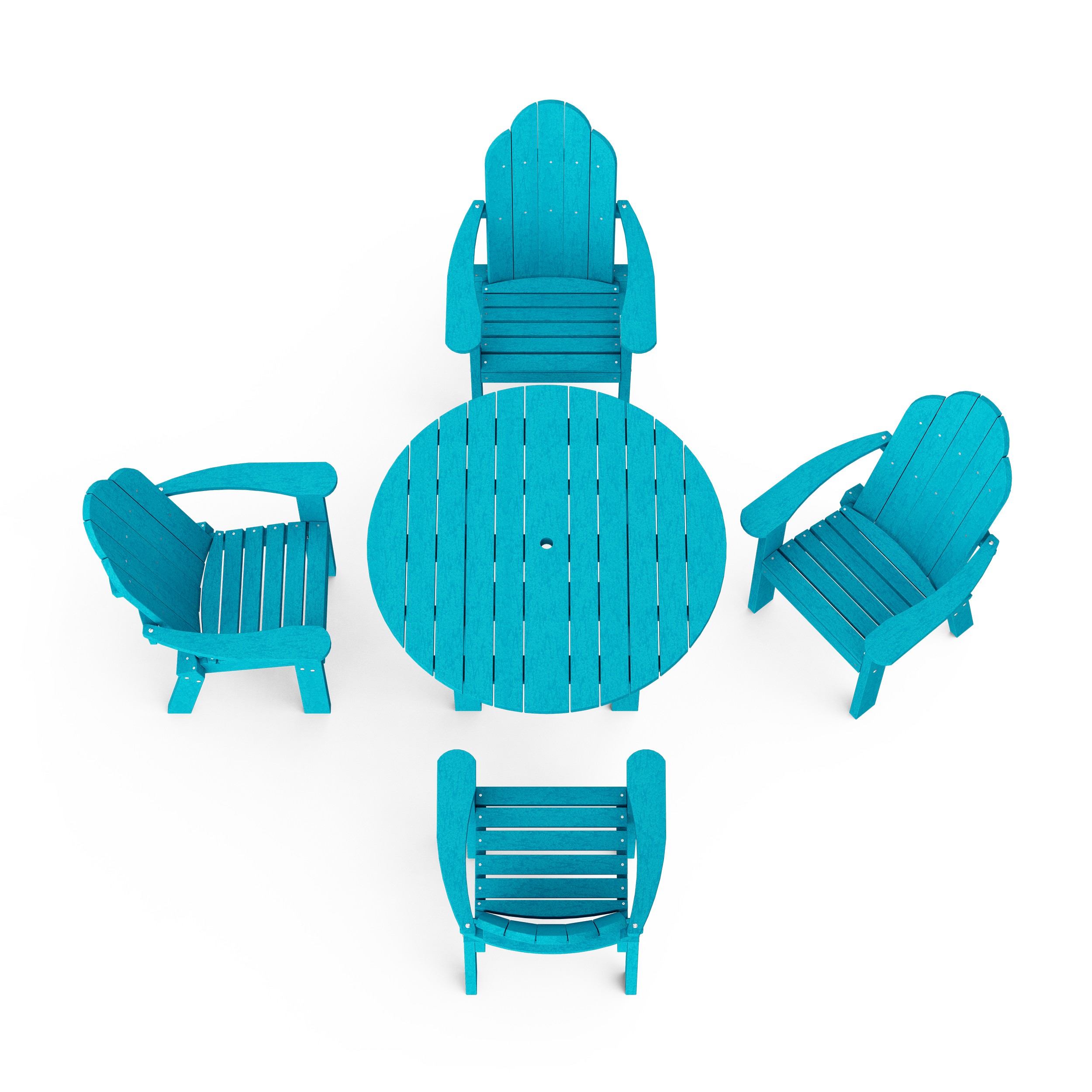 Classic Adirondack 5-Piece Round Dining Set