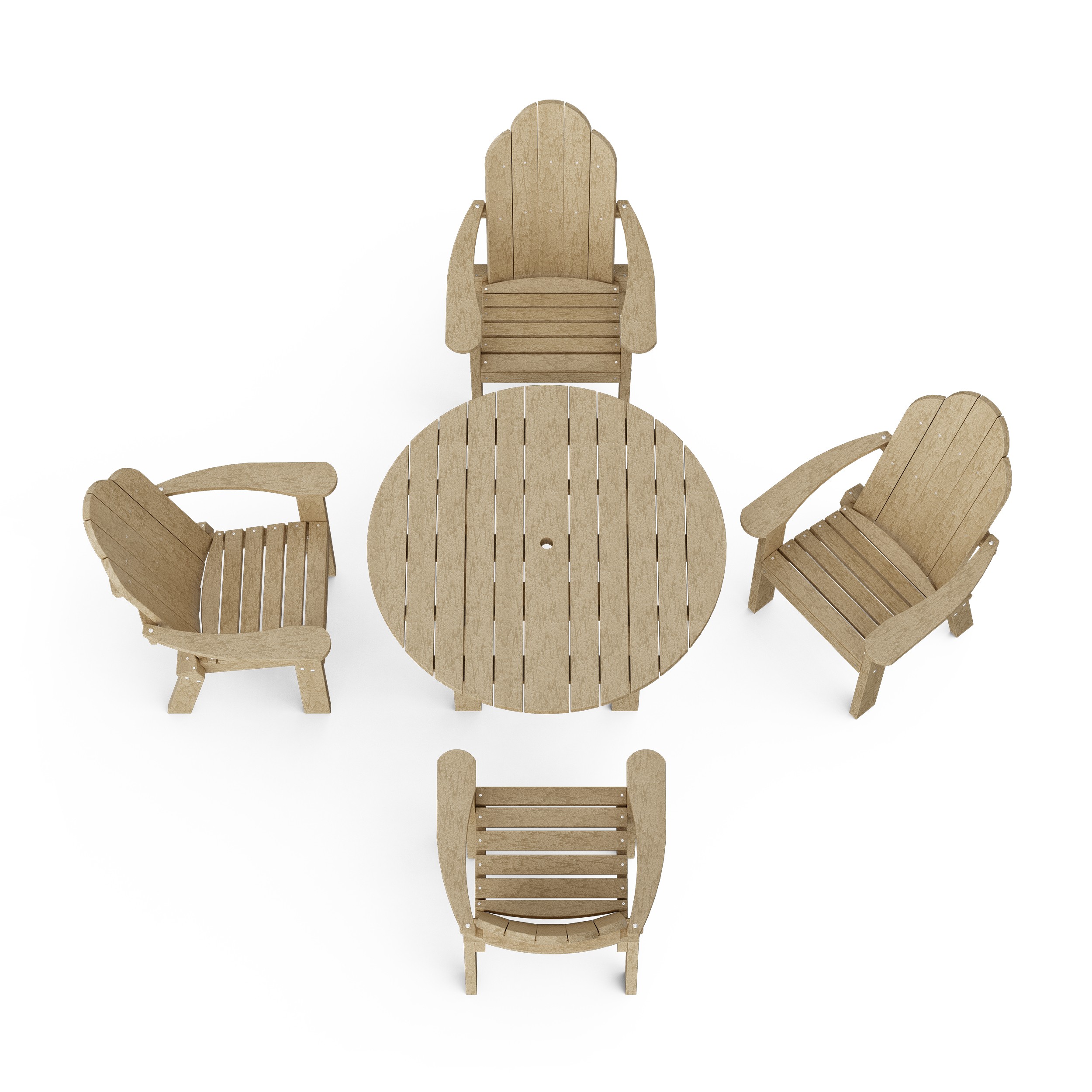 Classic Adirondack 5-Piece Round Dining Set