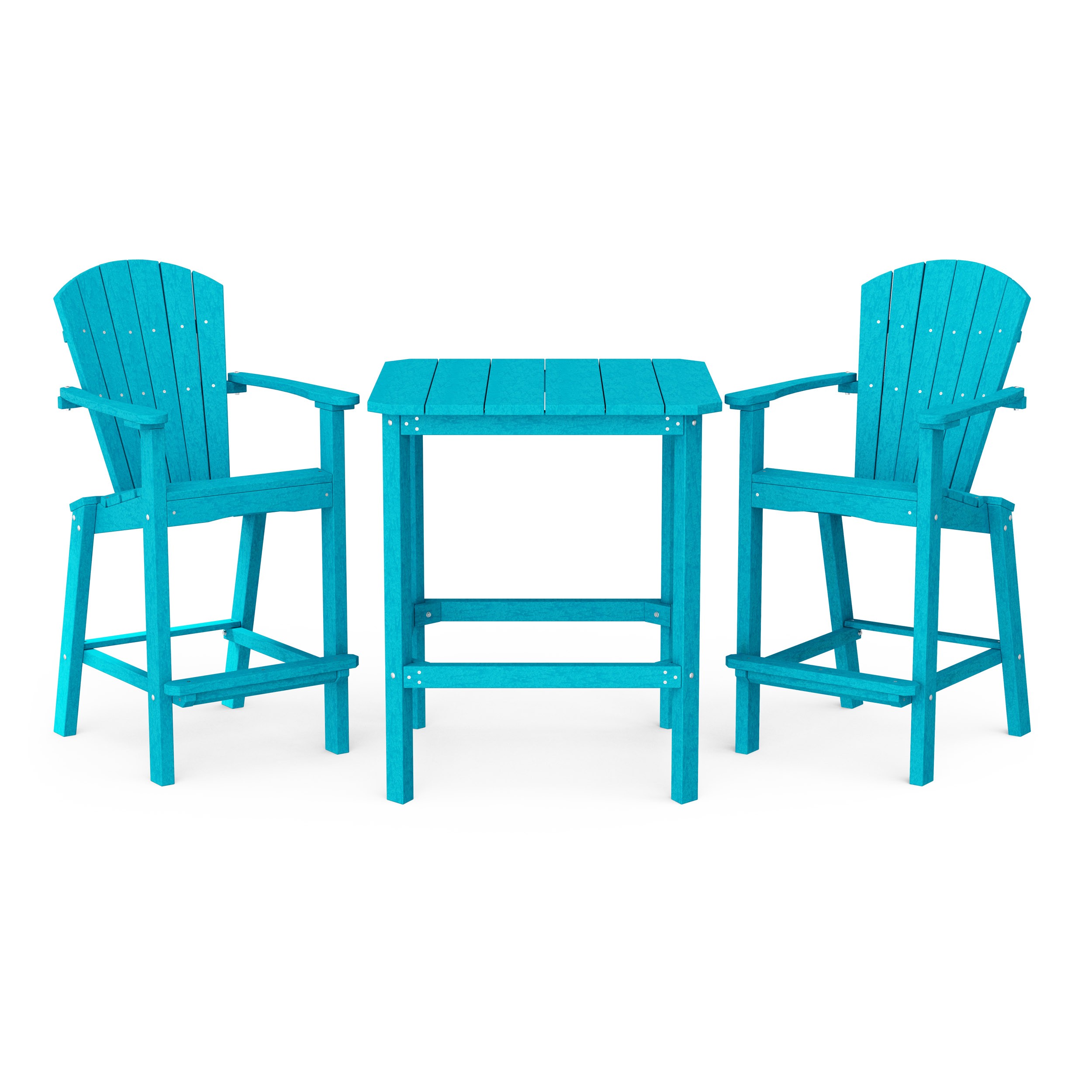 Classic Adirondack 3-Piece Bar Height Bistro Set