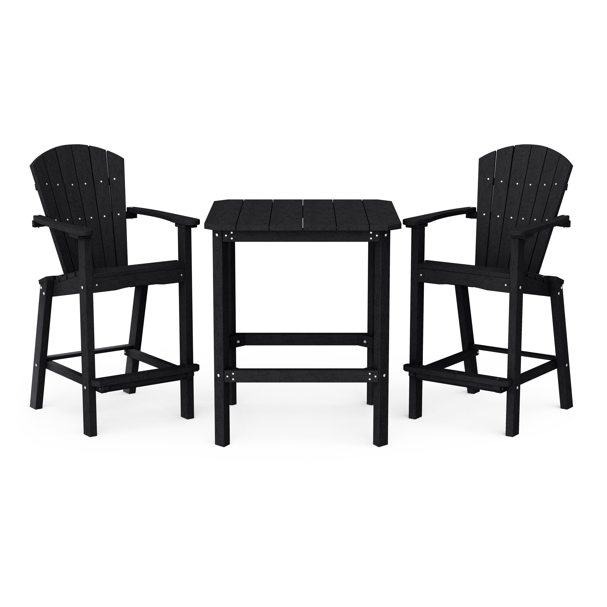 Classic Adirondack 3-Piece Bar Height Bistro Set
