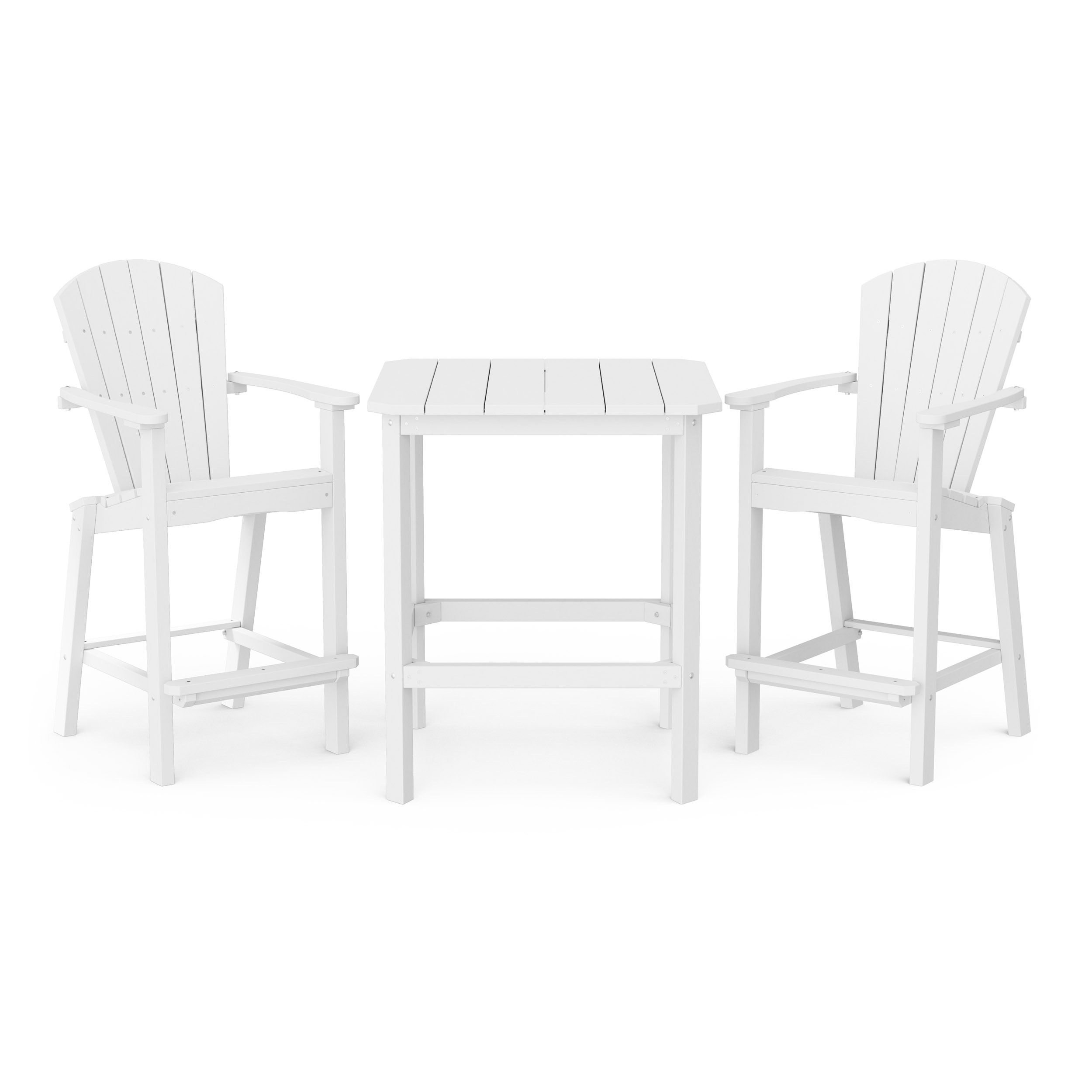Classic Adirondack 3-Piece Bar Height Bistro Set
