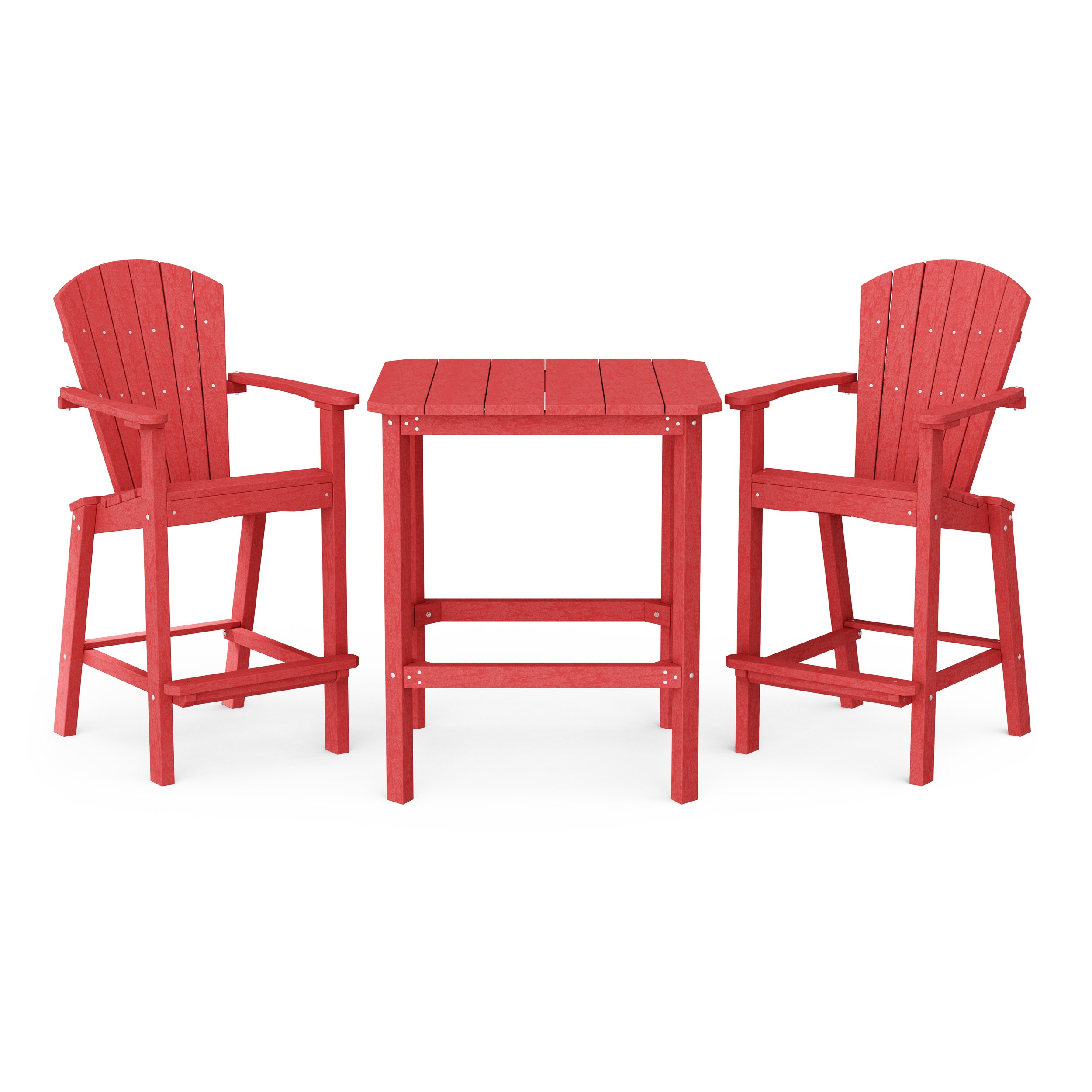 Classic Adirondack 3-Piece Bar Height Bistro Set