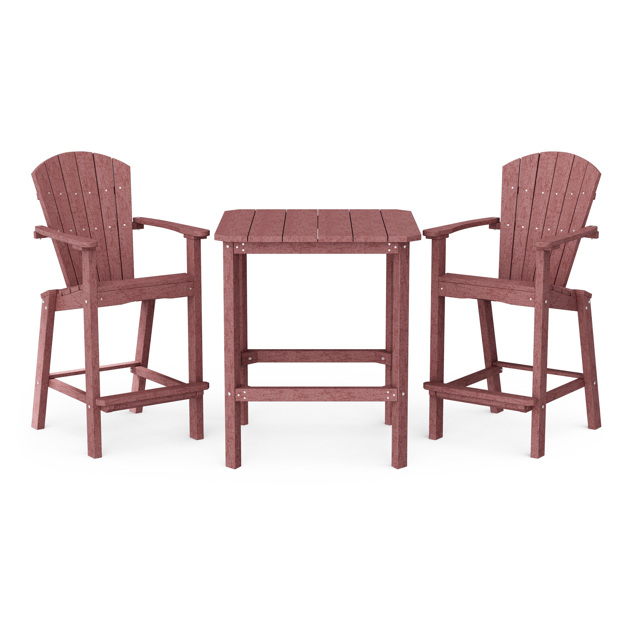 Classic Adirondack 3-Piece Bar Height Bistro Set