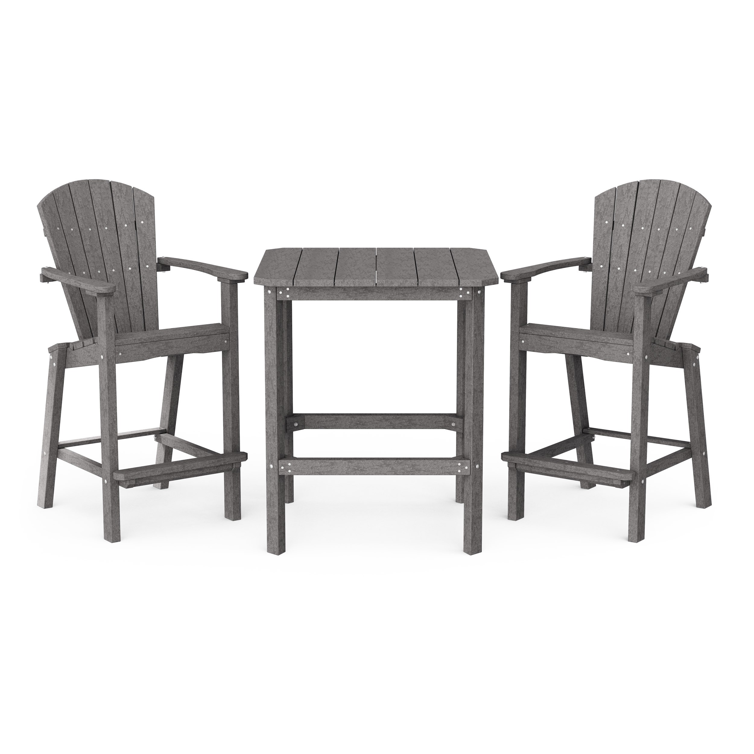 Classic Adirondack 3-Piece Bar Height Bistro Set