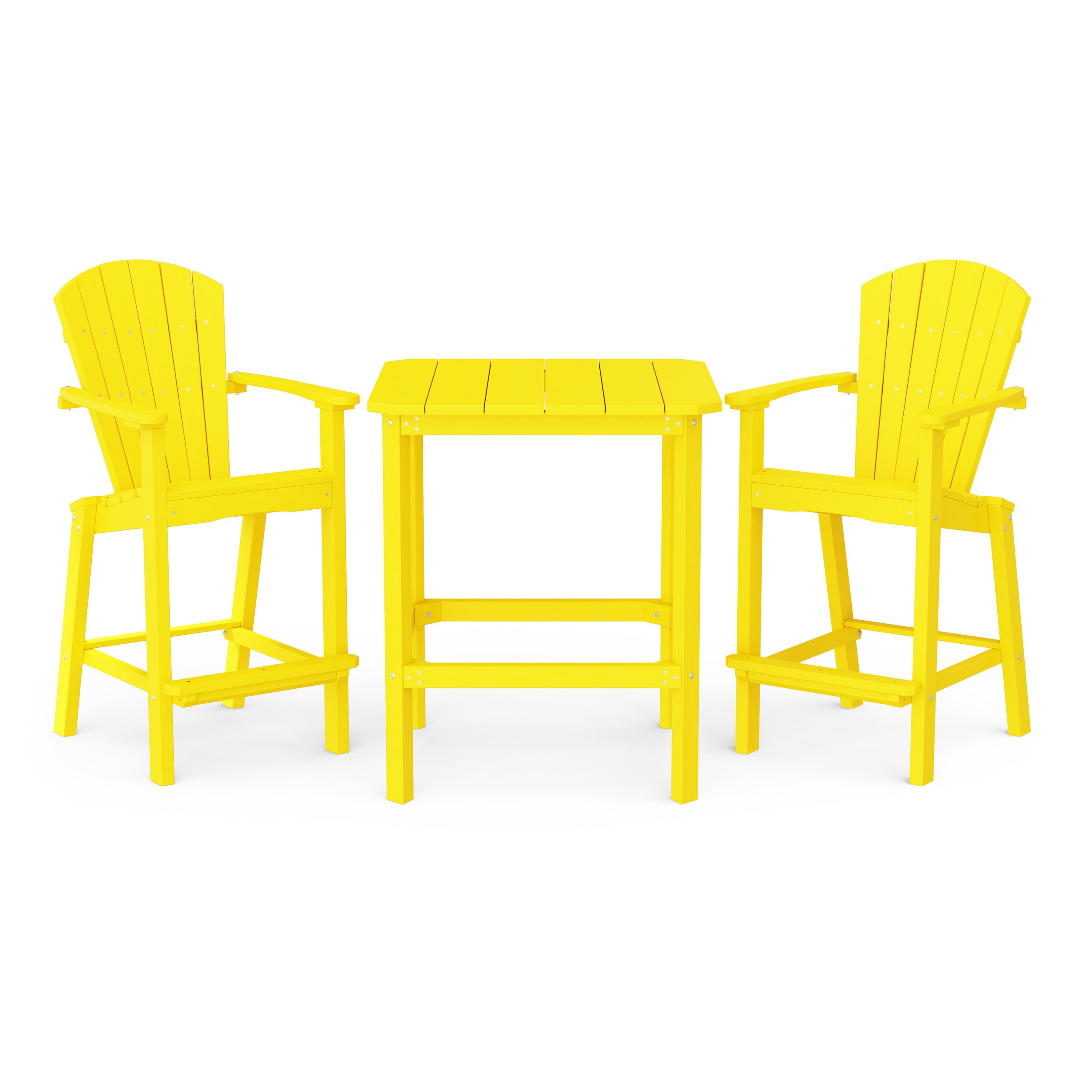 Classic Adirondack 3-Piece Bar Height Bistro Set