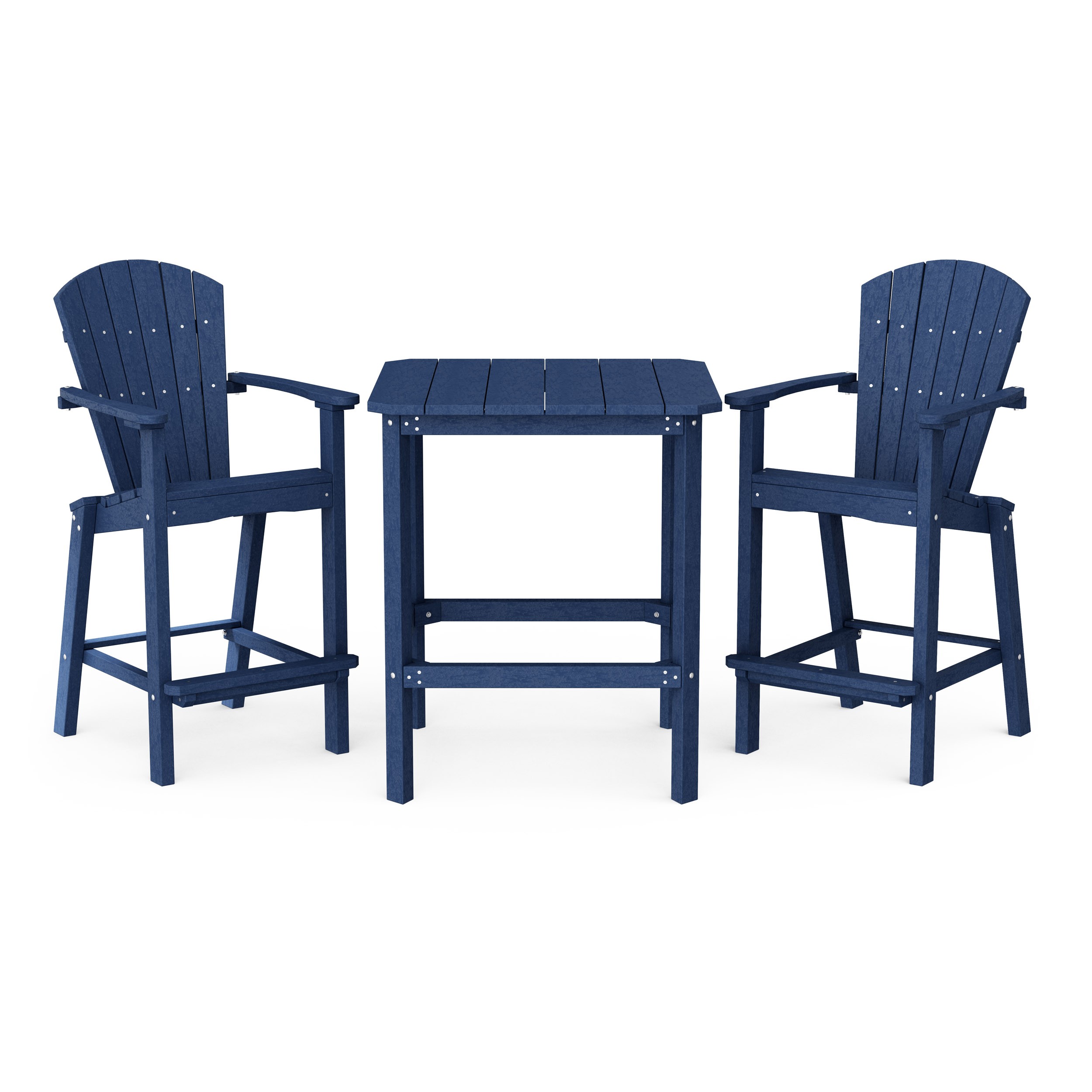 Classic Adirondack 3-Piece Bar Height Bistro Set