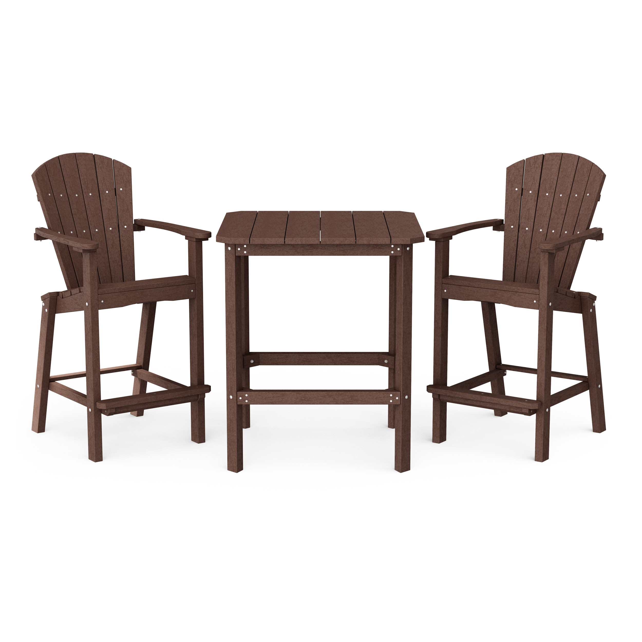 Classic Adirondack 3-Piece Bar Height Bistro Set