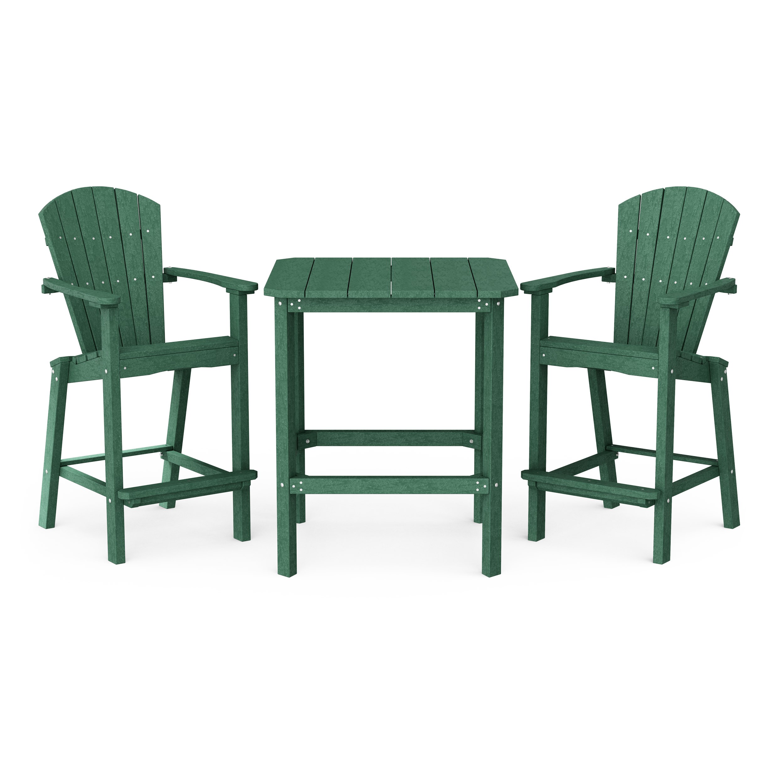 Classic Adirondack 3-Piece Bar Height Bistro Set