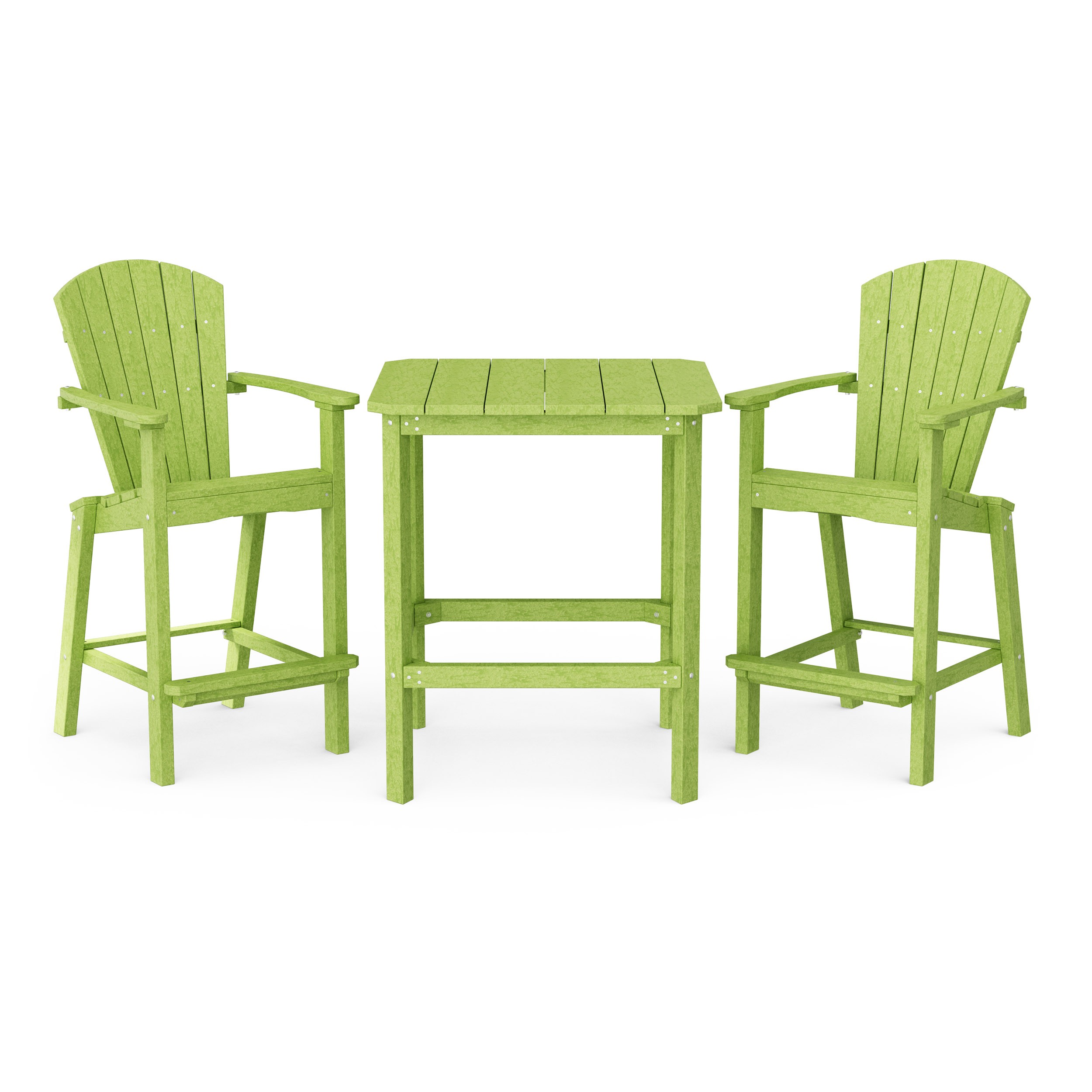 Classic Adirondack 3-Piece Bar Height Bistro Set
