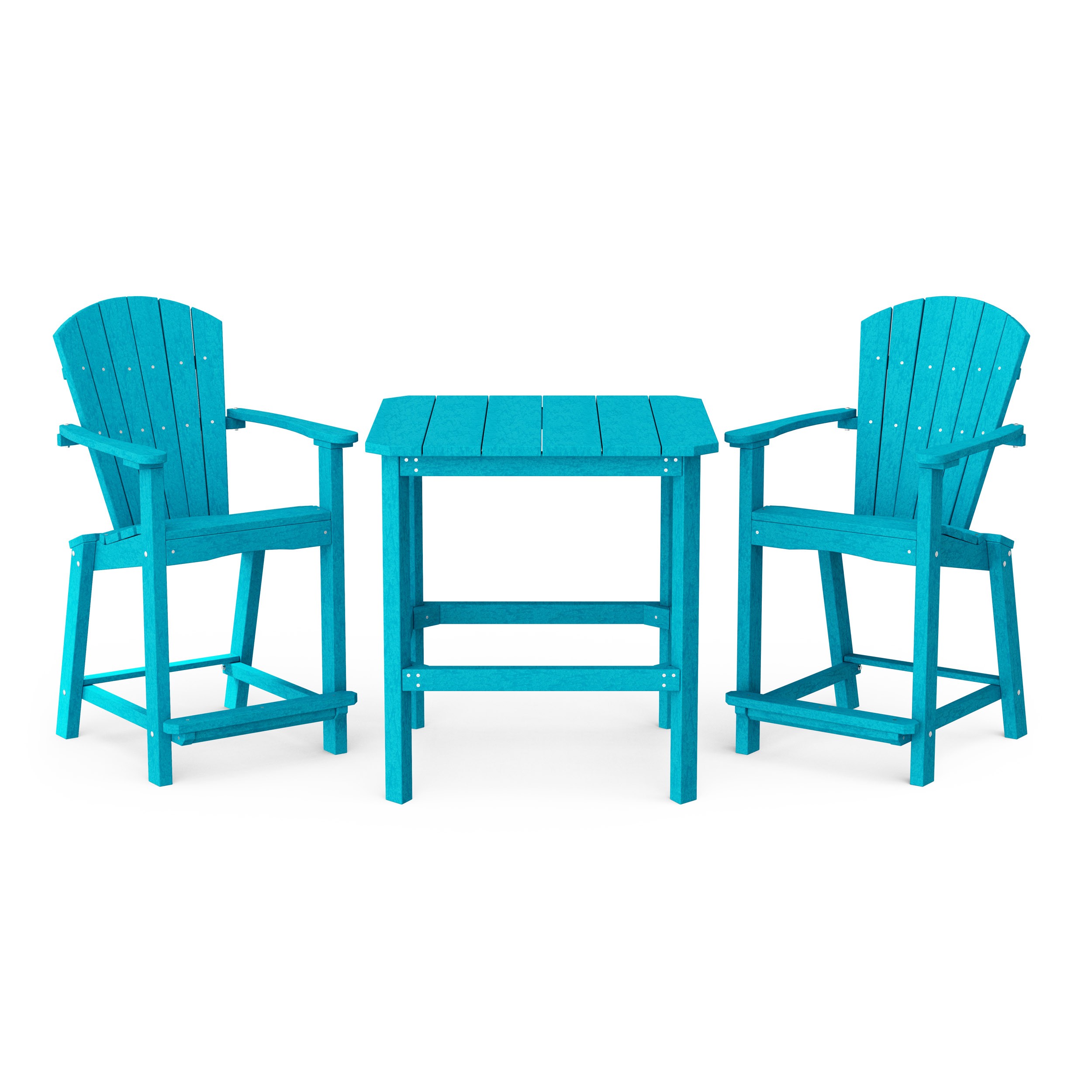 Classic Adirondack 3-Piece Counter Height Bistro Set