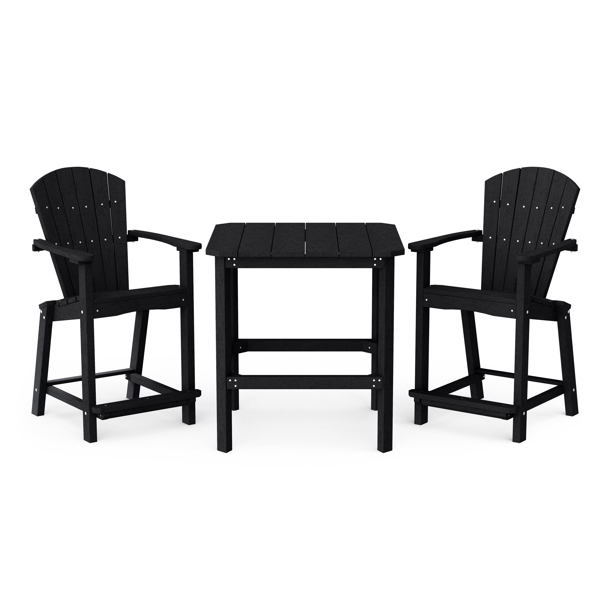 Classic Adirondack 3-Piece Counter Height Bistro Set