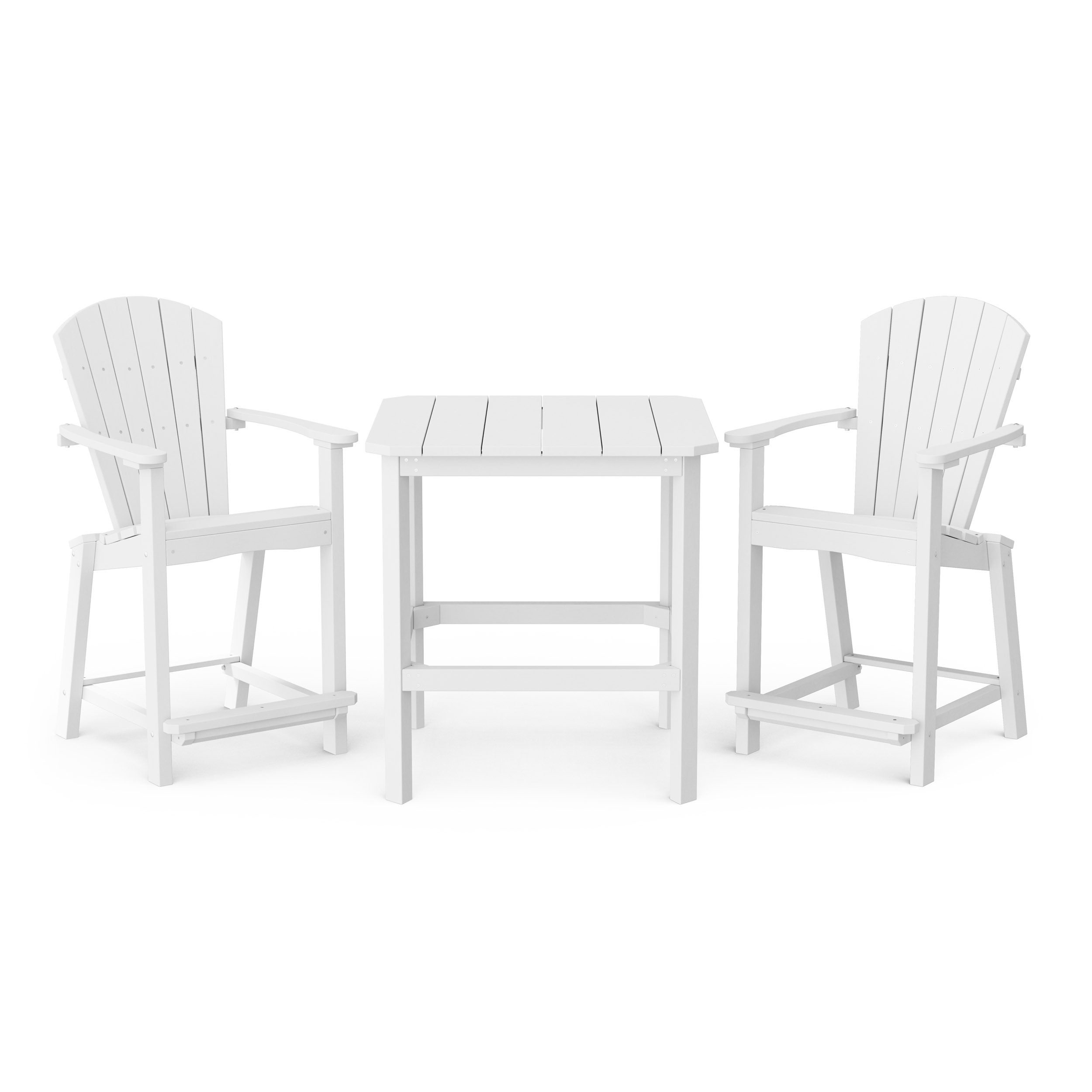 Classic Adirondack 3-Piece Counter Height Bistro Set