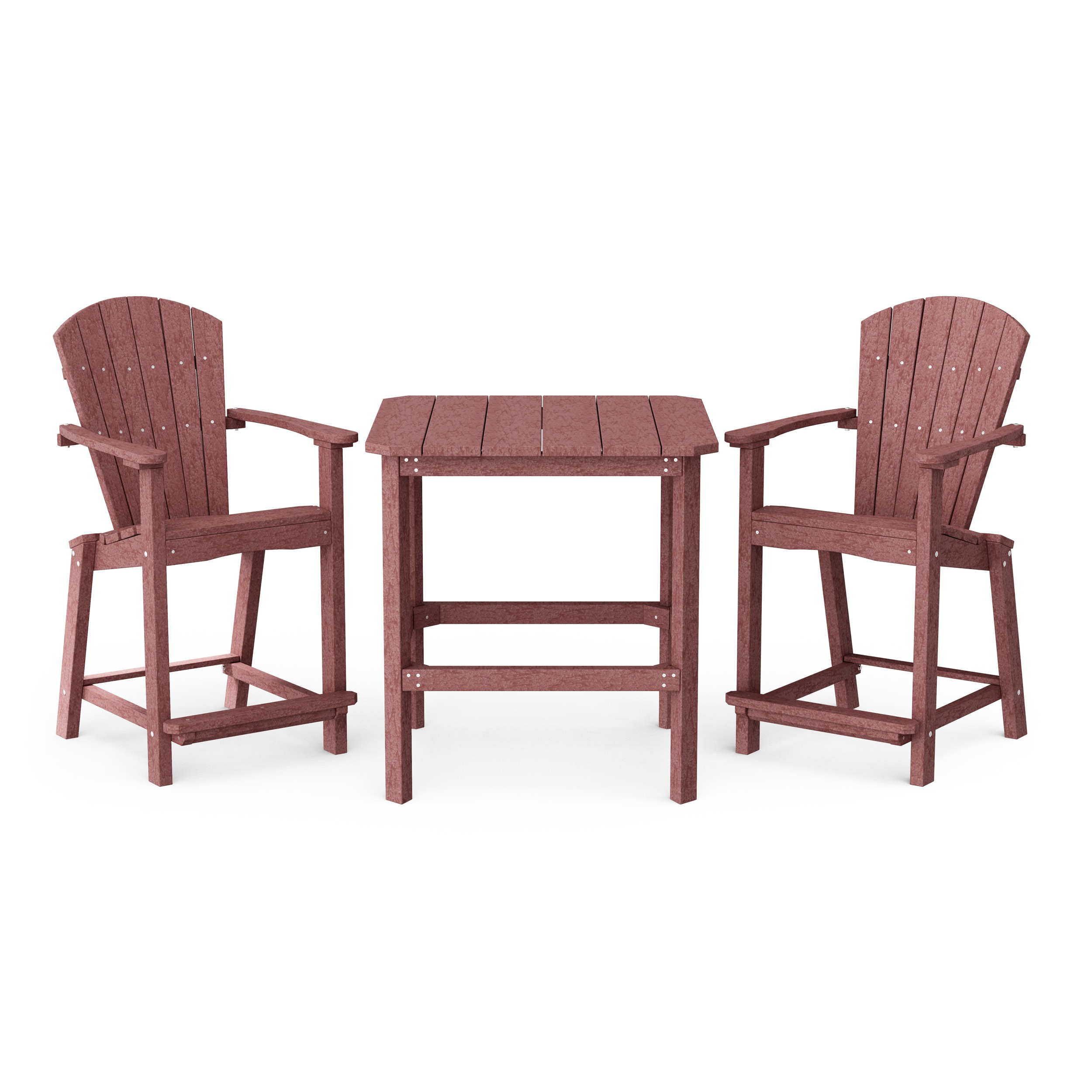 Classic Adirondack 3-Piece Counter Height Bistro Set