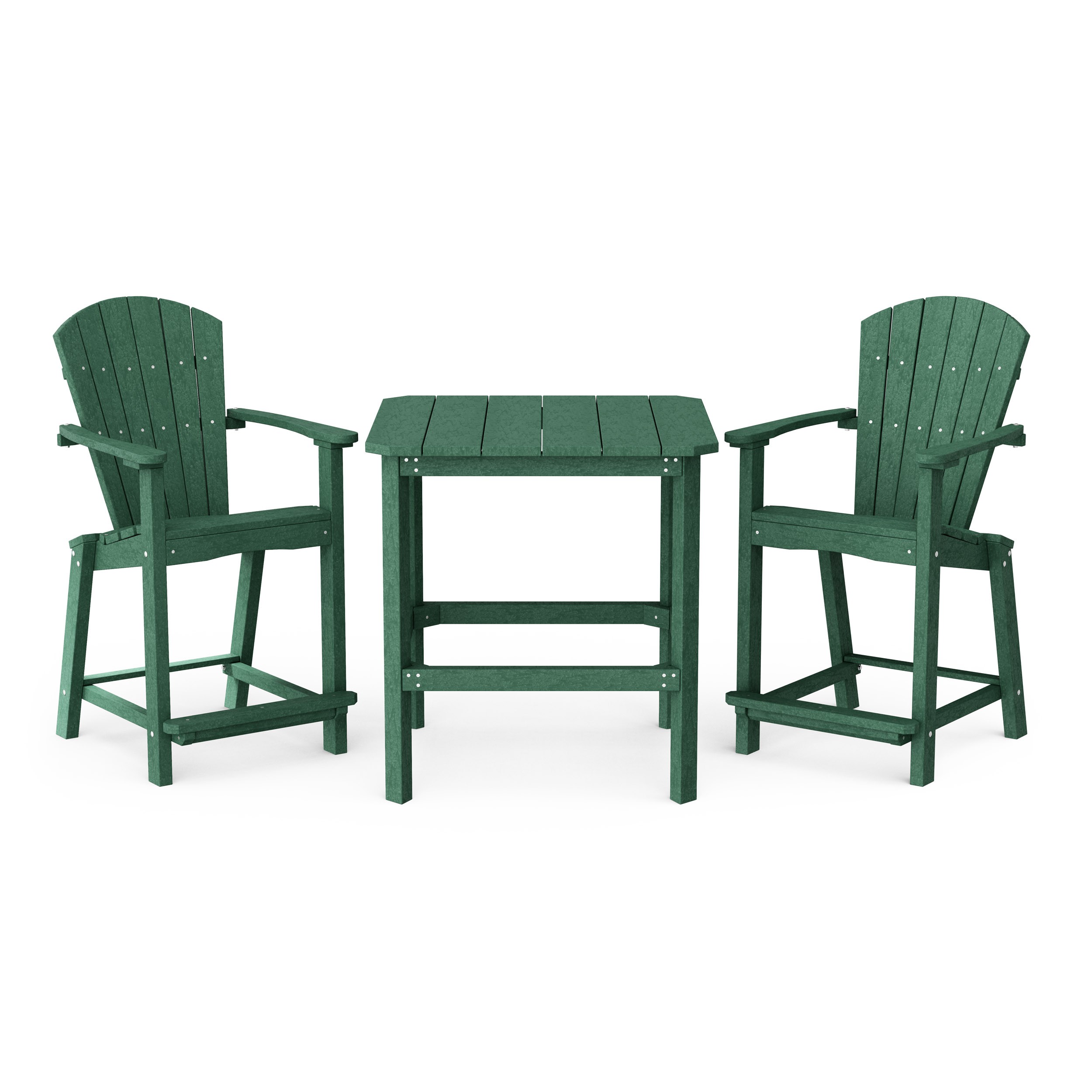 Classic Adirondack 3-Piece Counter Height Bistro Set