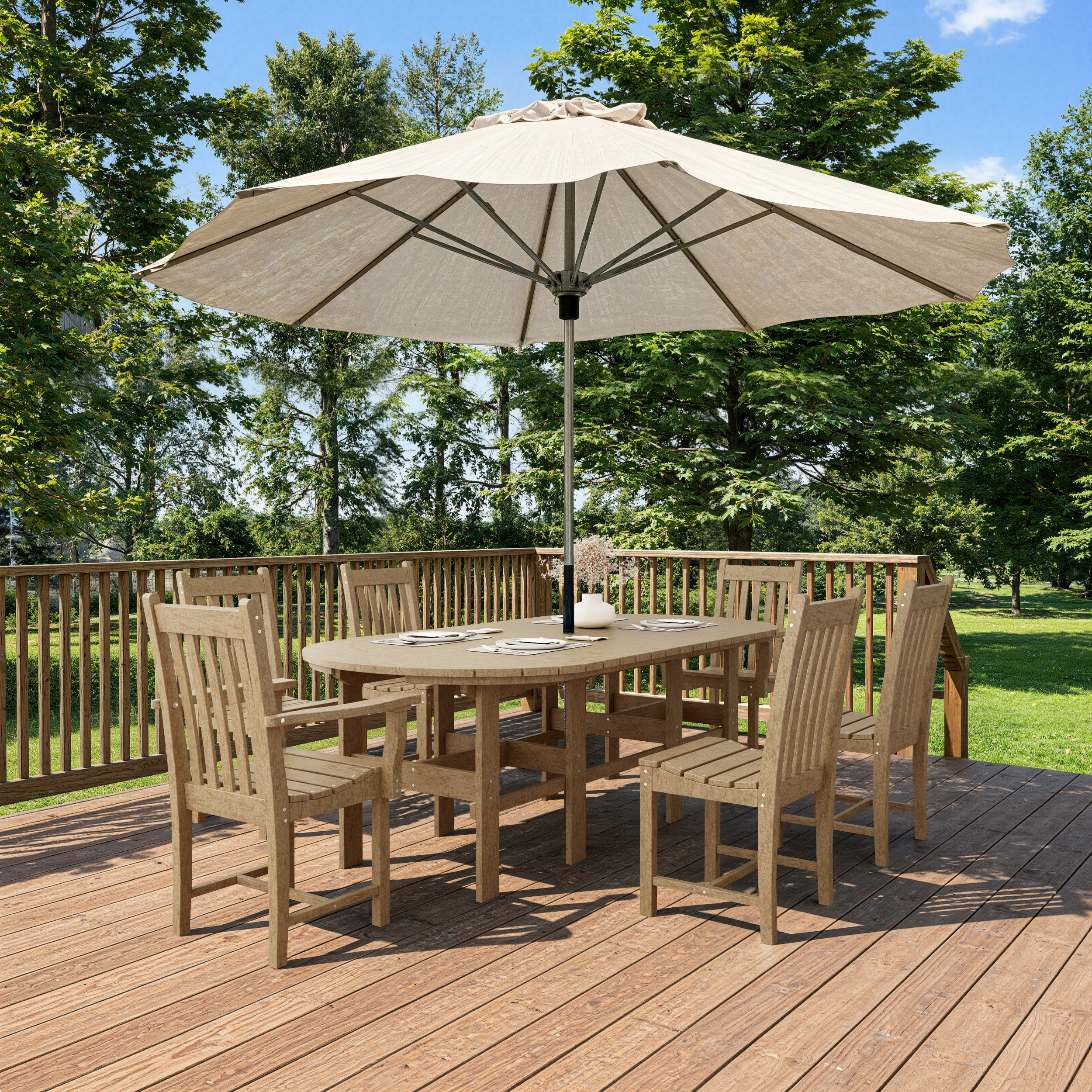 Classic 7-Piece Oval Dining Set